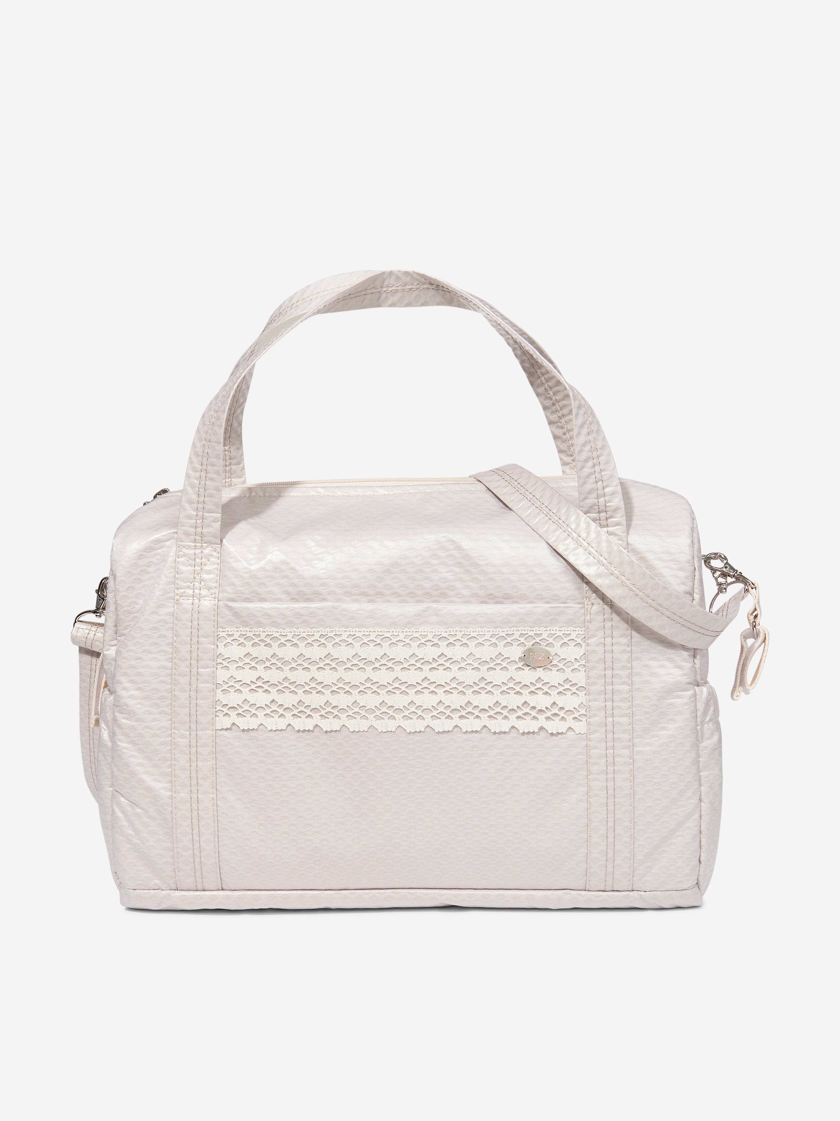 Baby Lace Trim Changing Bag in Beige (40 cm)