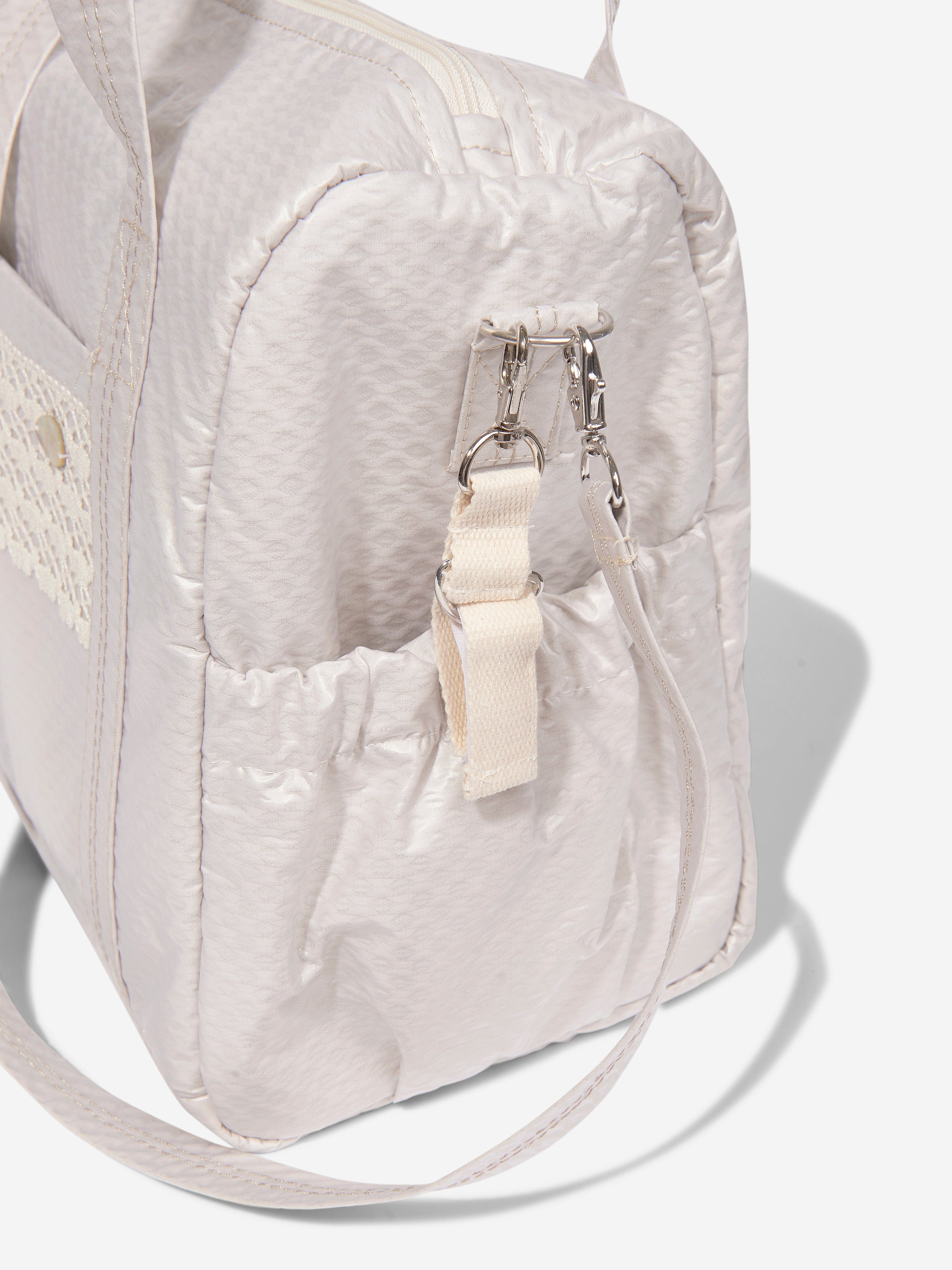 Baby Lace Trim Changing Bag in Beige (40 cm)
