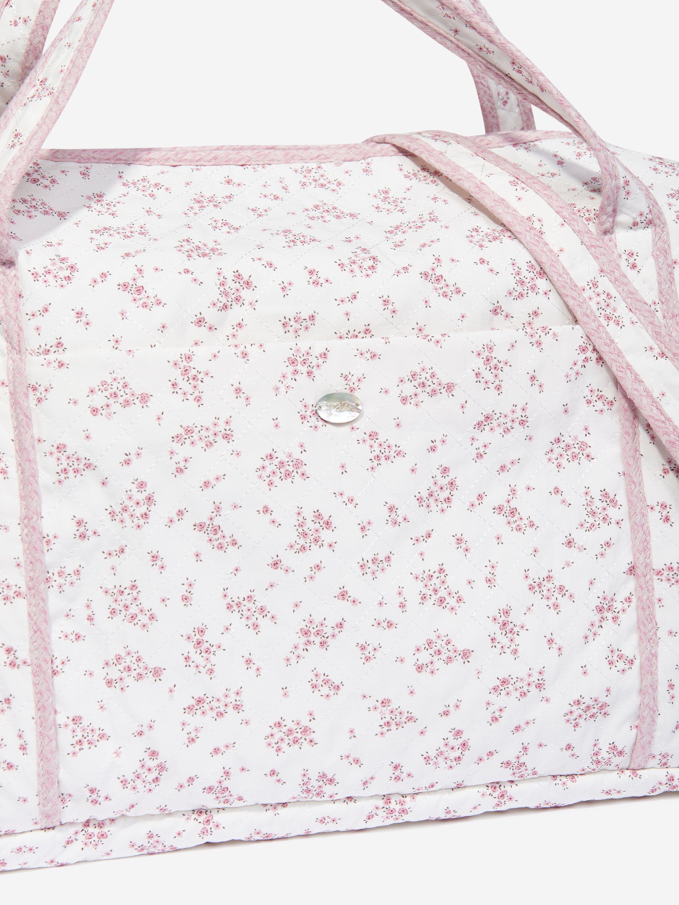 Baby Girls Floral Print Changing Bag in Pink (47 cm)