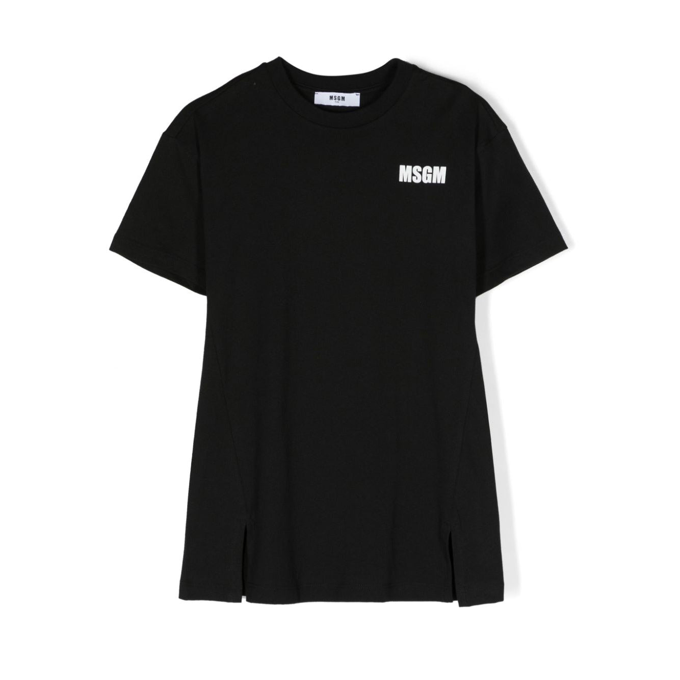 Girls Black Logo Cotton Dress
