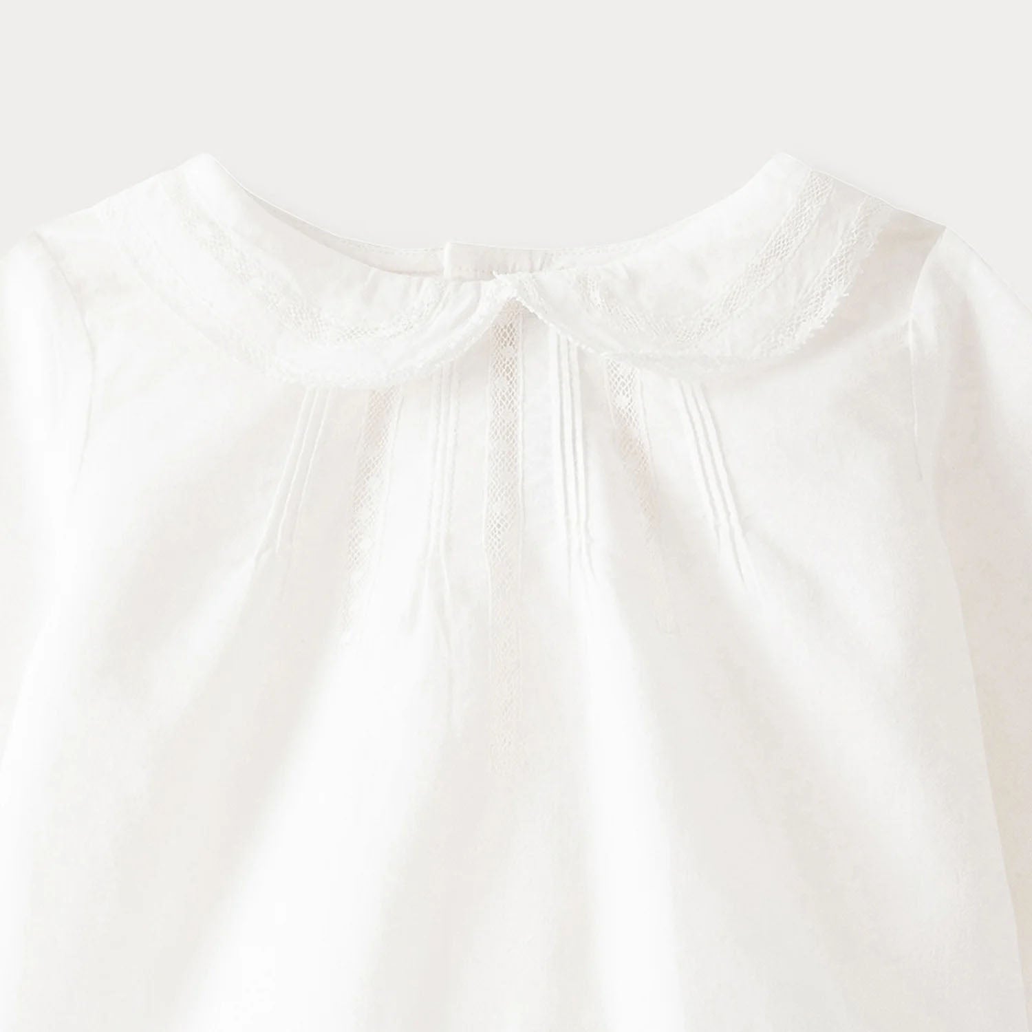 Baby Girls White Cotton Shirt