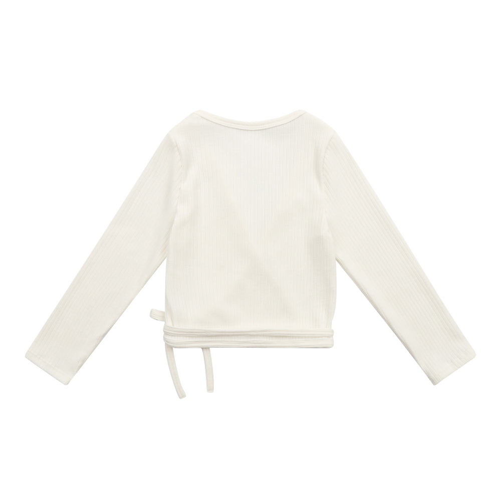 Girls White Ballet Cardigan