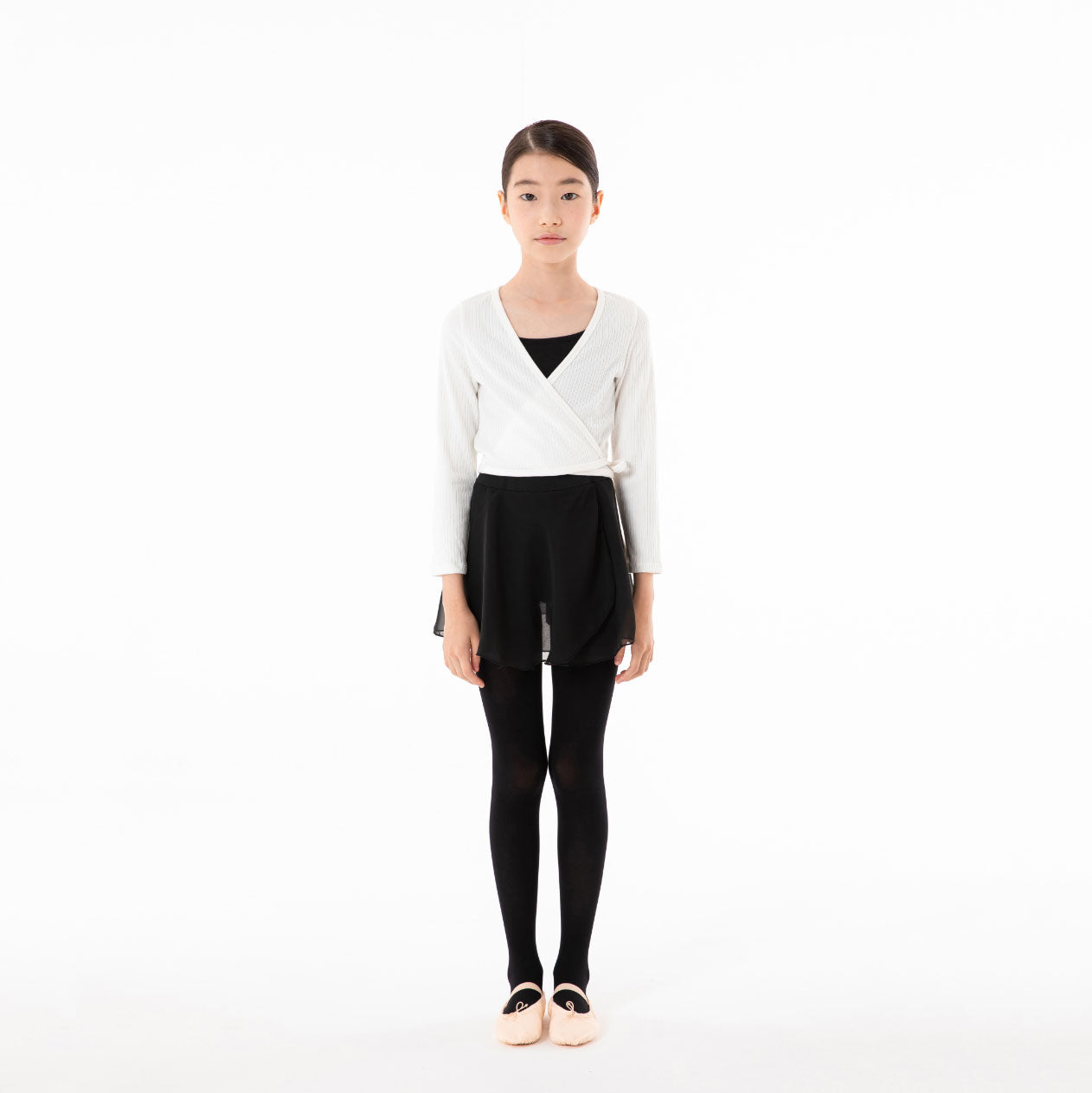 Girls White Ballet Cardigan