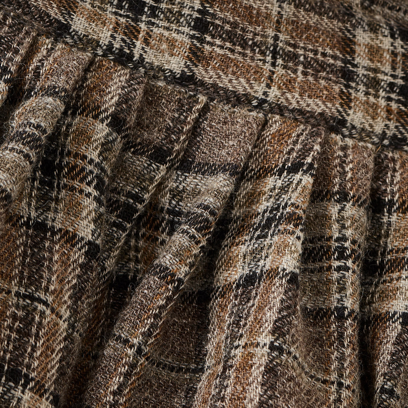 Girls Brown Check Strap Dress