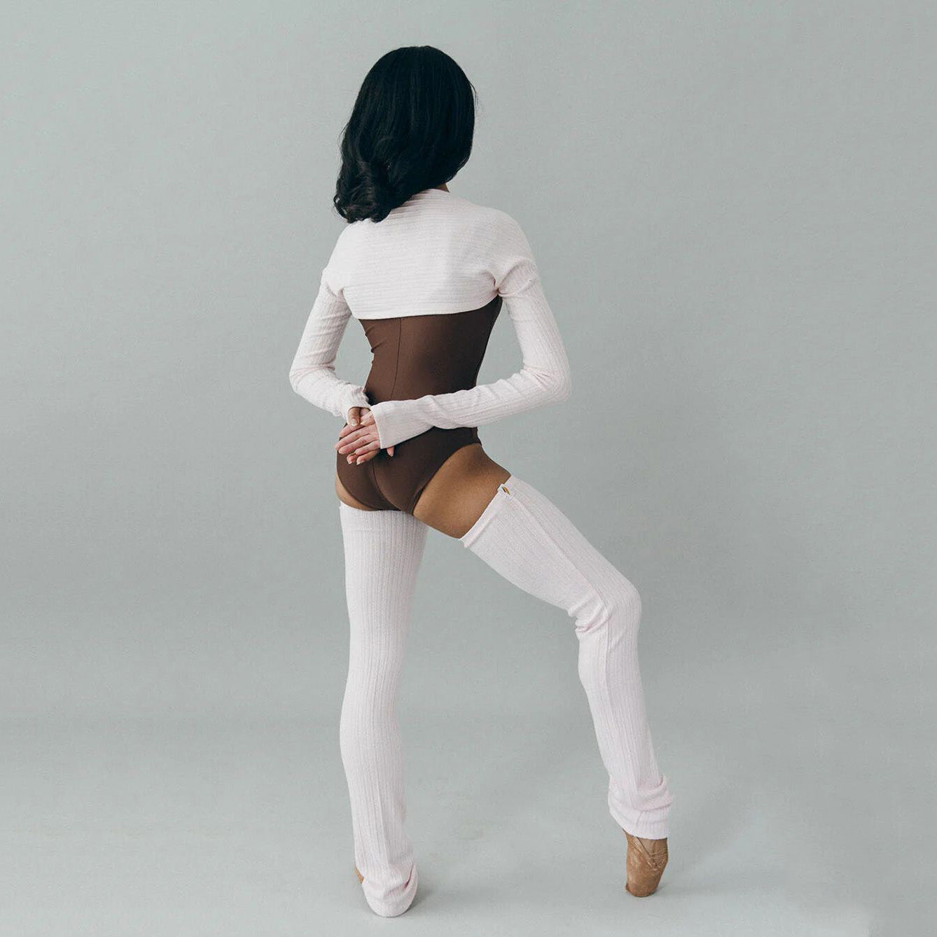 Adult Pink Ballet Shoulder Warmers(Pink Marshmallow - Natalie Shrug)