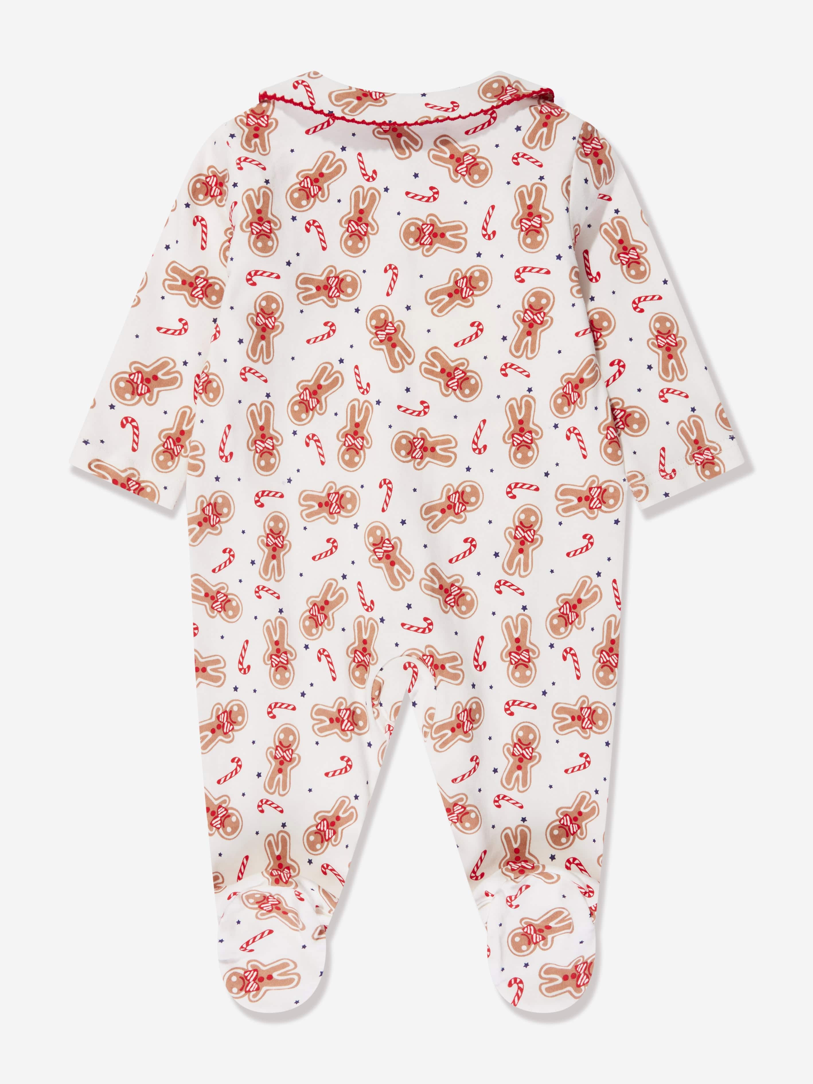 Rachel Riley Baby Gingerbread Babygrow in White