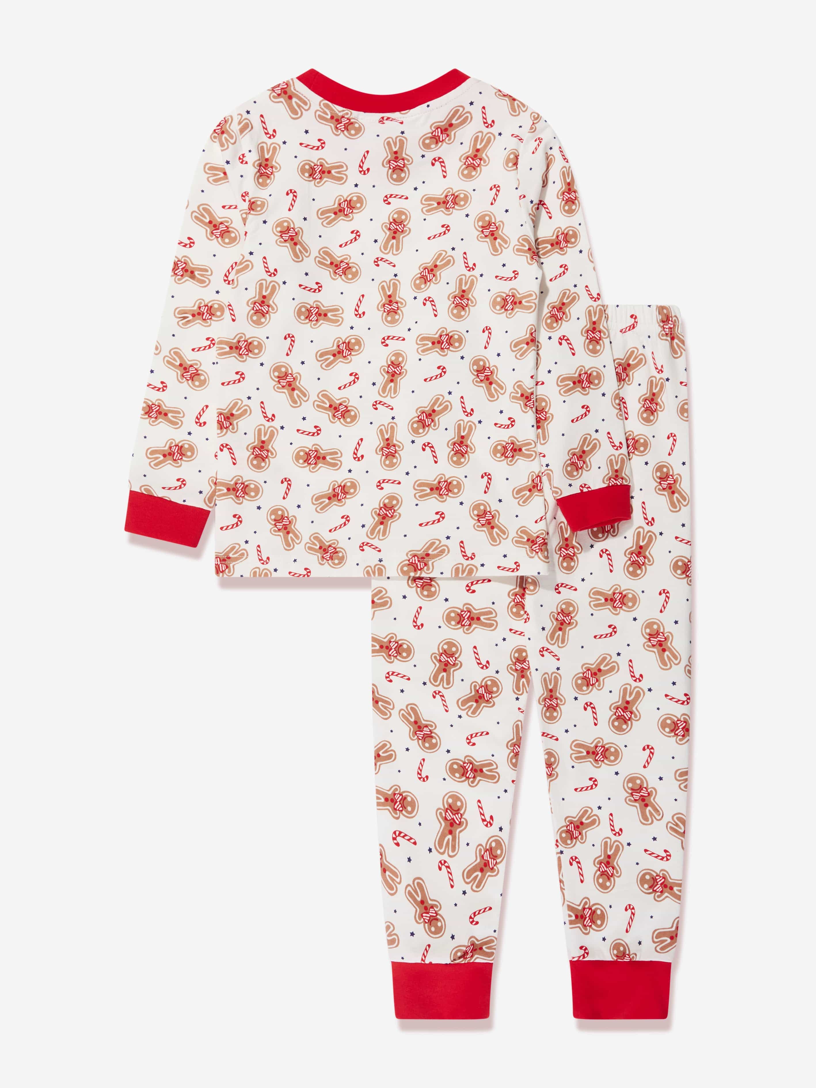 Rachel Riley Kids Gingerbread Pyjamas in White