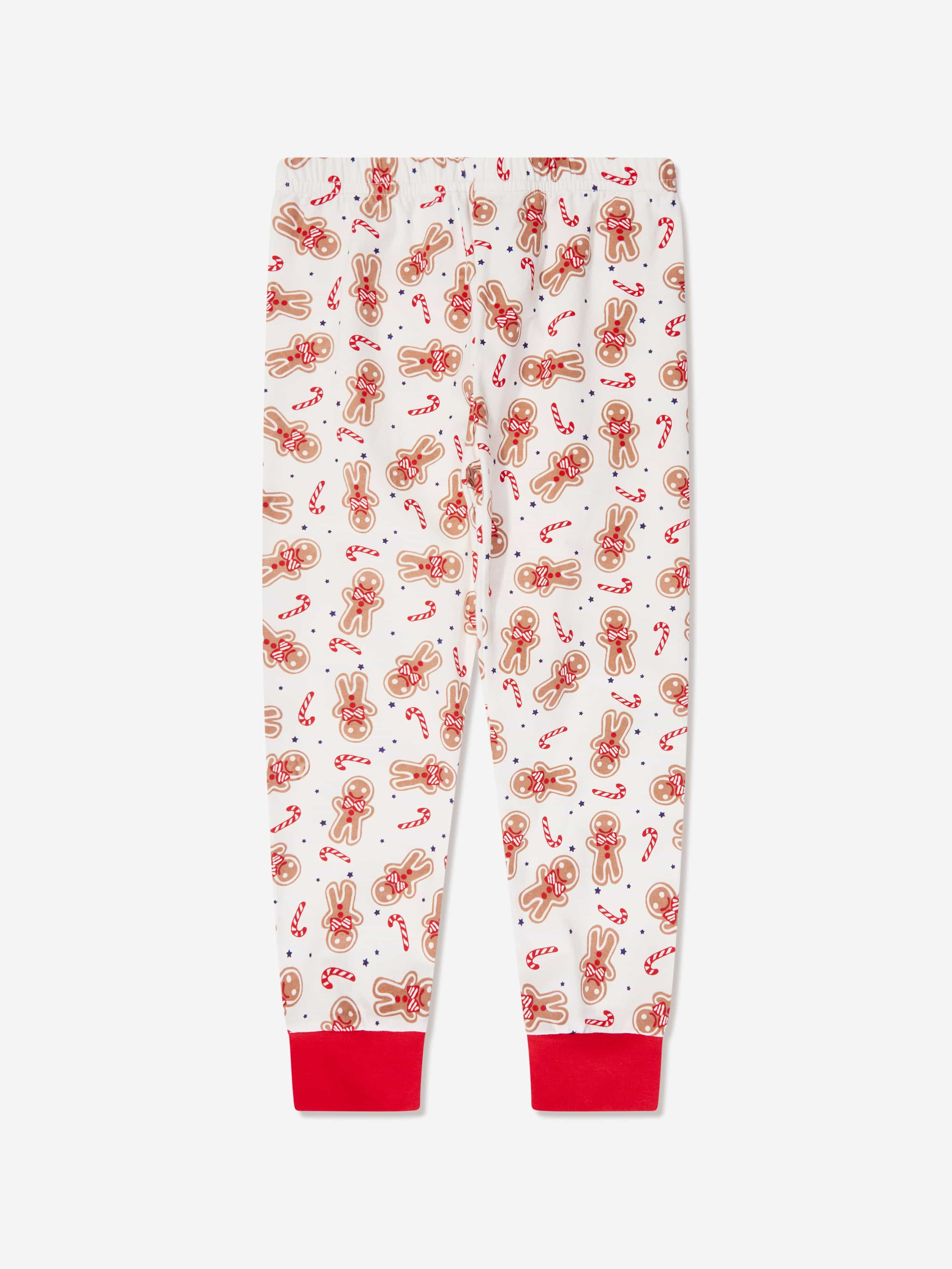 Rachel Riley Kids Gingerbread Pyjamas in White