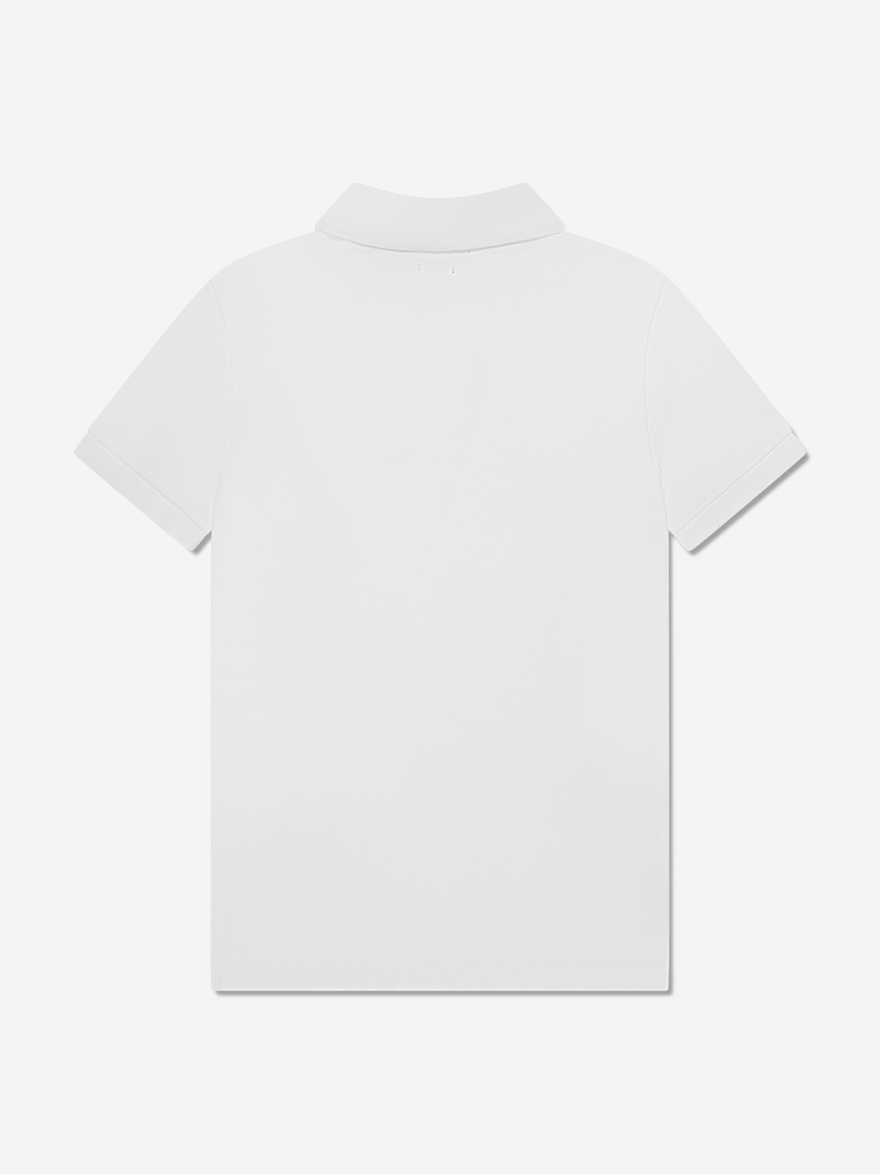 Boys Custom Fit Polo Shirt in White