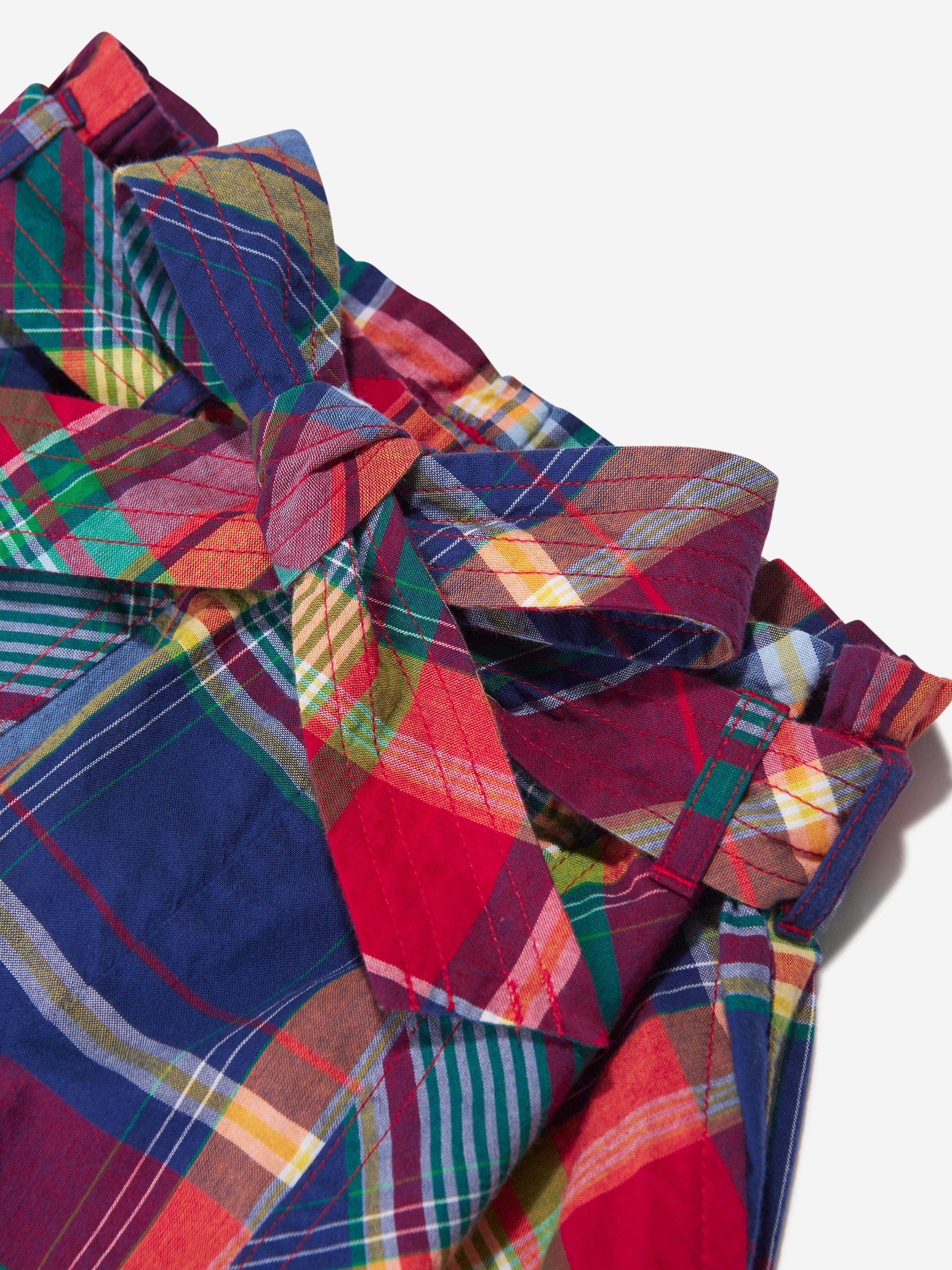 Girls Plaid Shorts in Multicolour