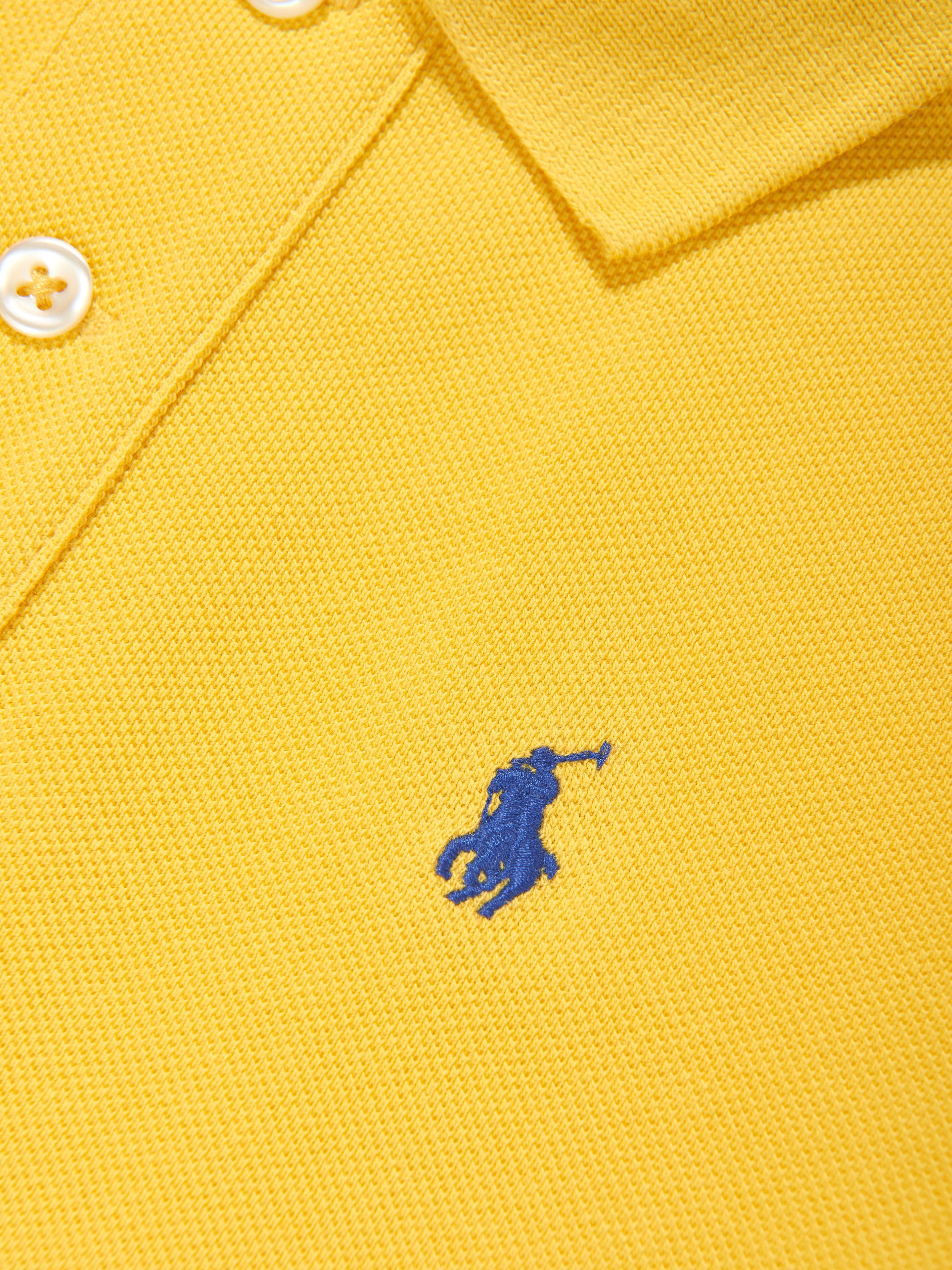 Boys Logo Polo Shirt in Yellow