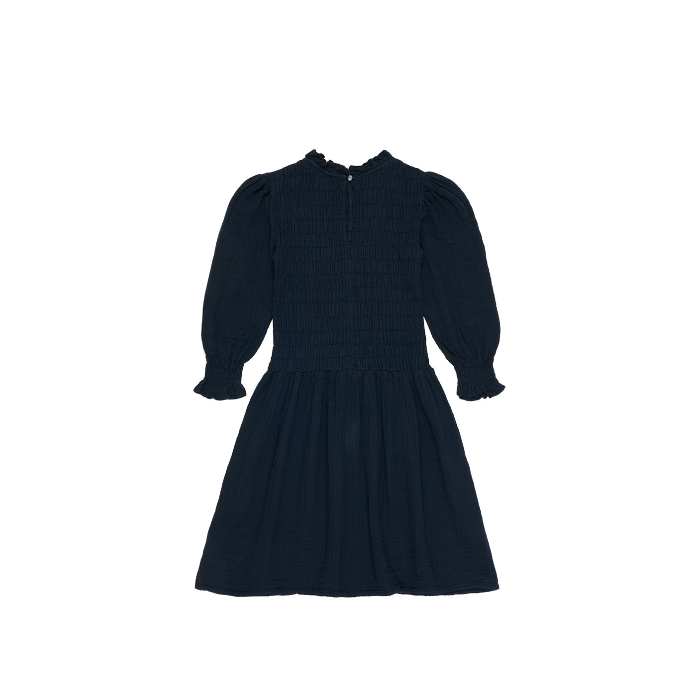 Girls Navy Cotton Dress