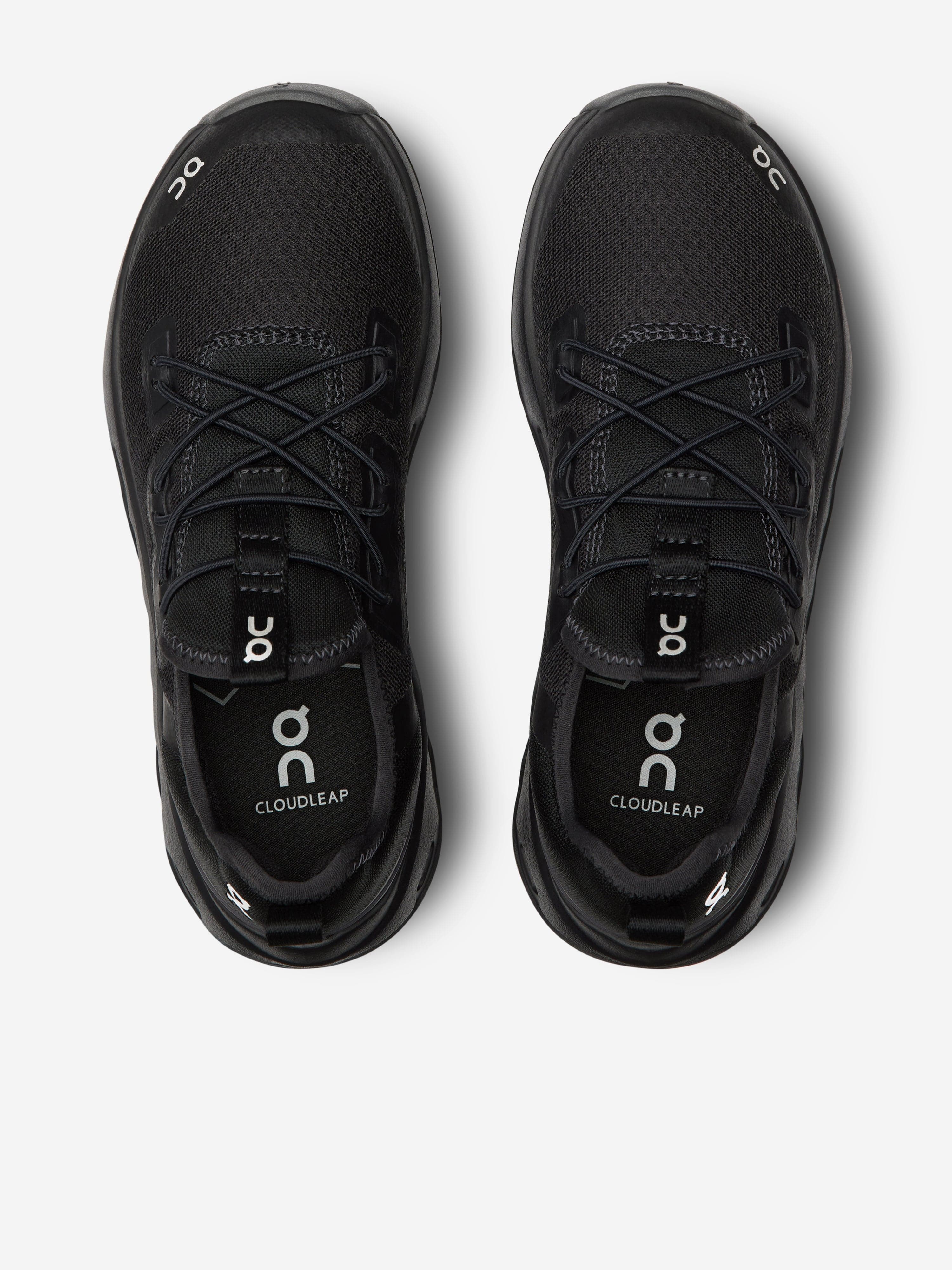 Kids Cloudleap Trainers in Black