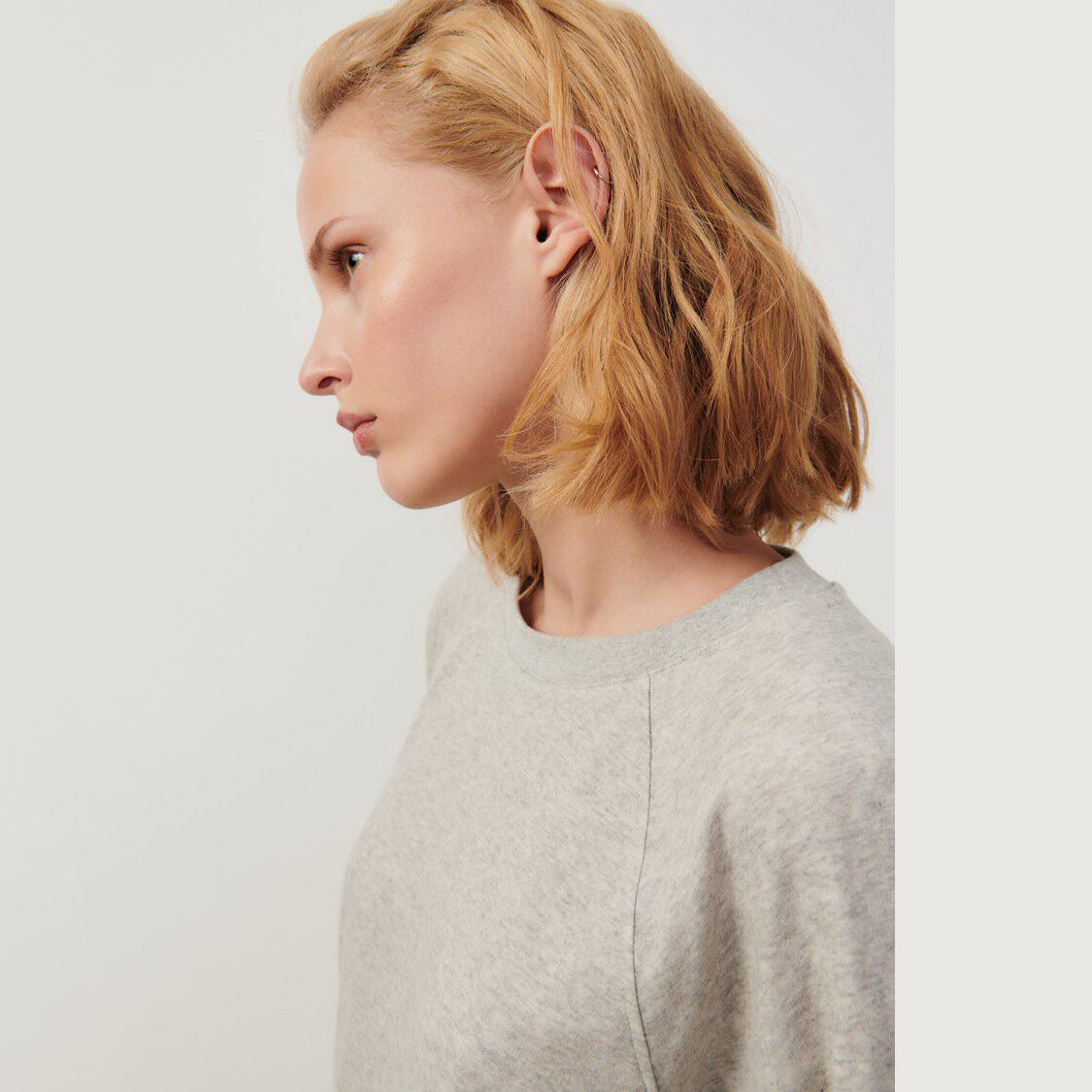 Women Grey Cotton T-Shirt