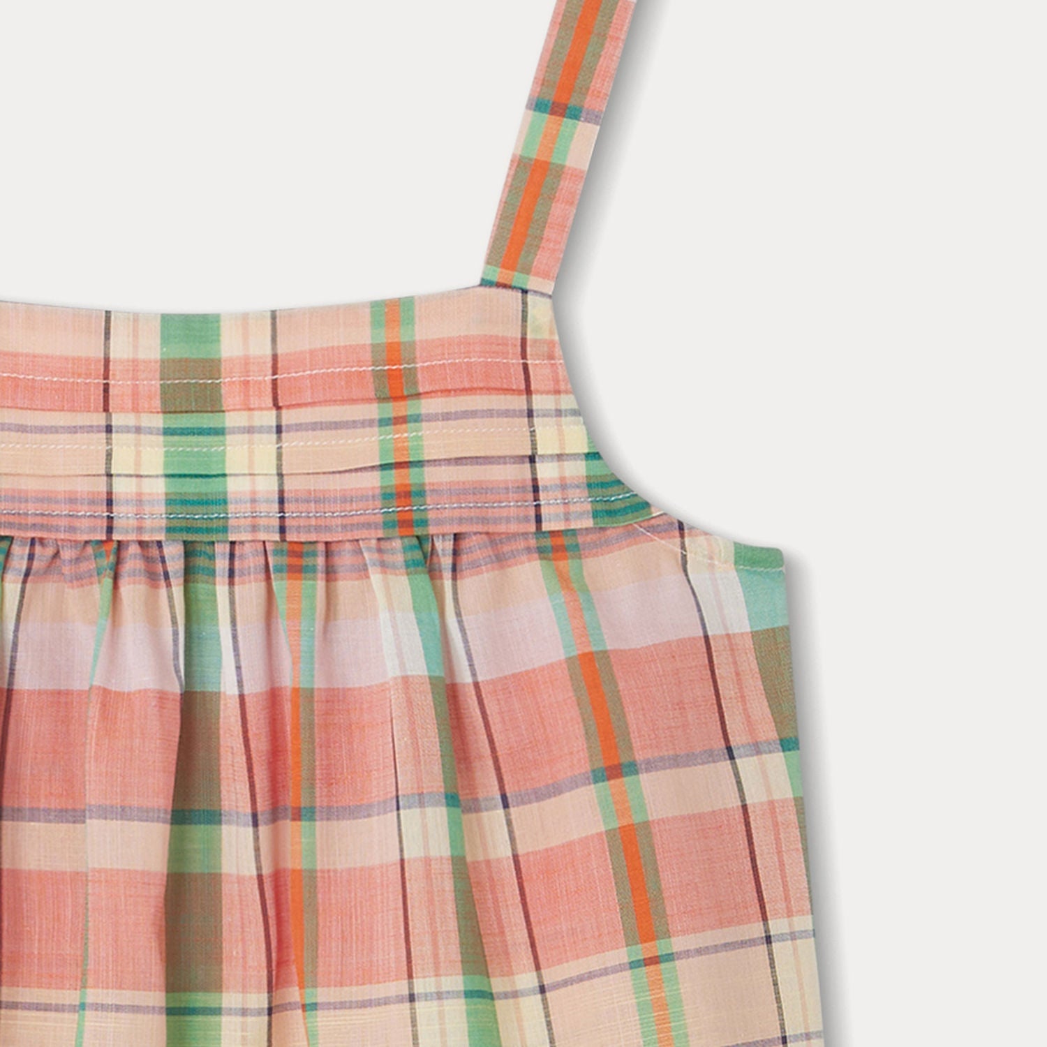 Girls Multicolor Check Cotton Top