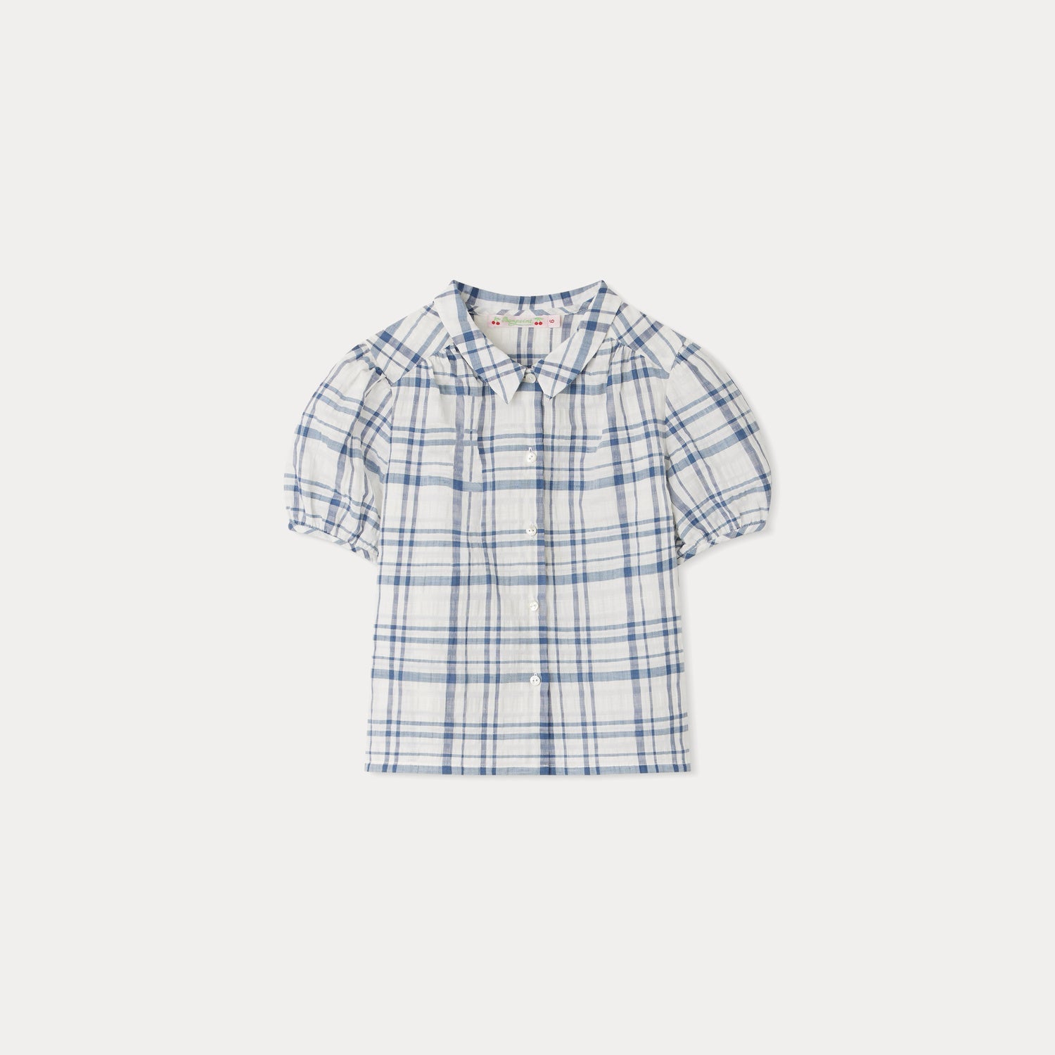 Girls Blue Check Shirt