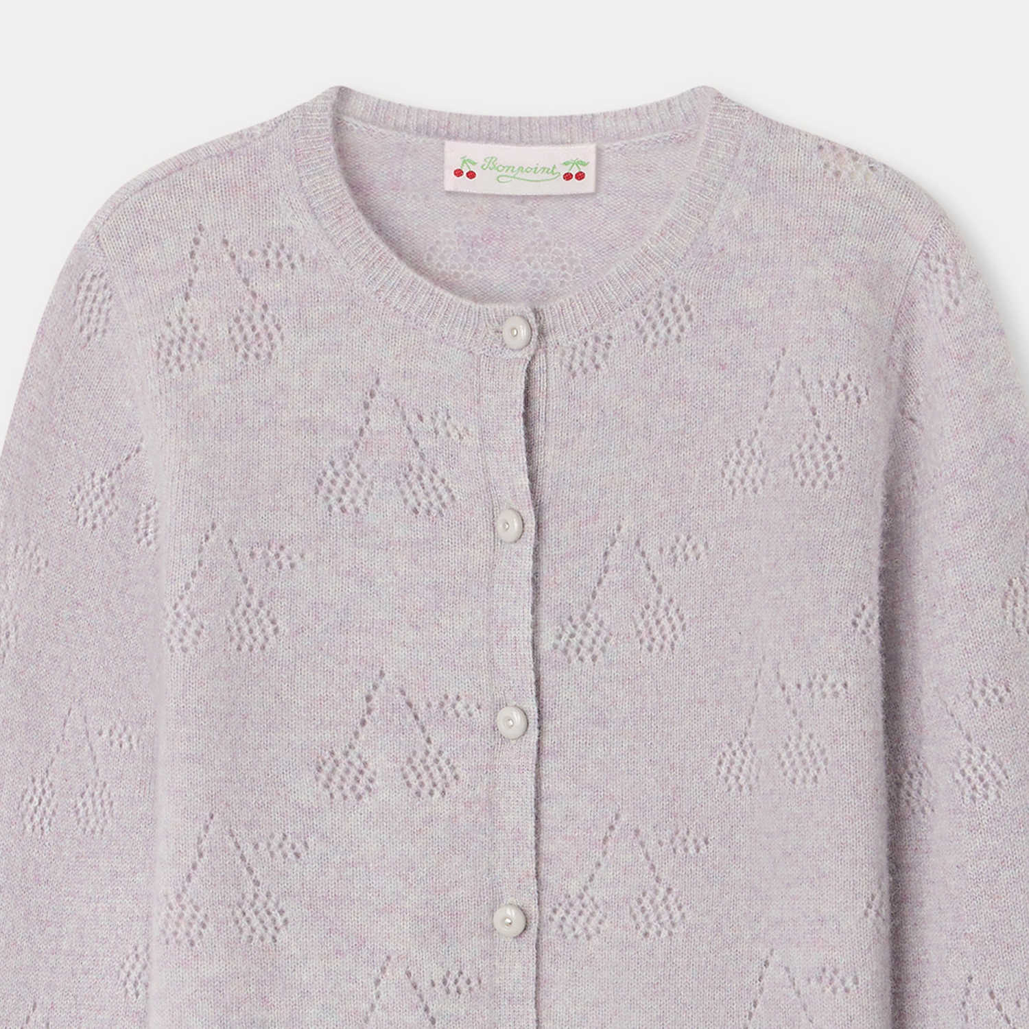 Girls Lilac Cashmere Cardigan