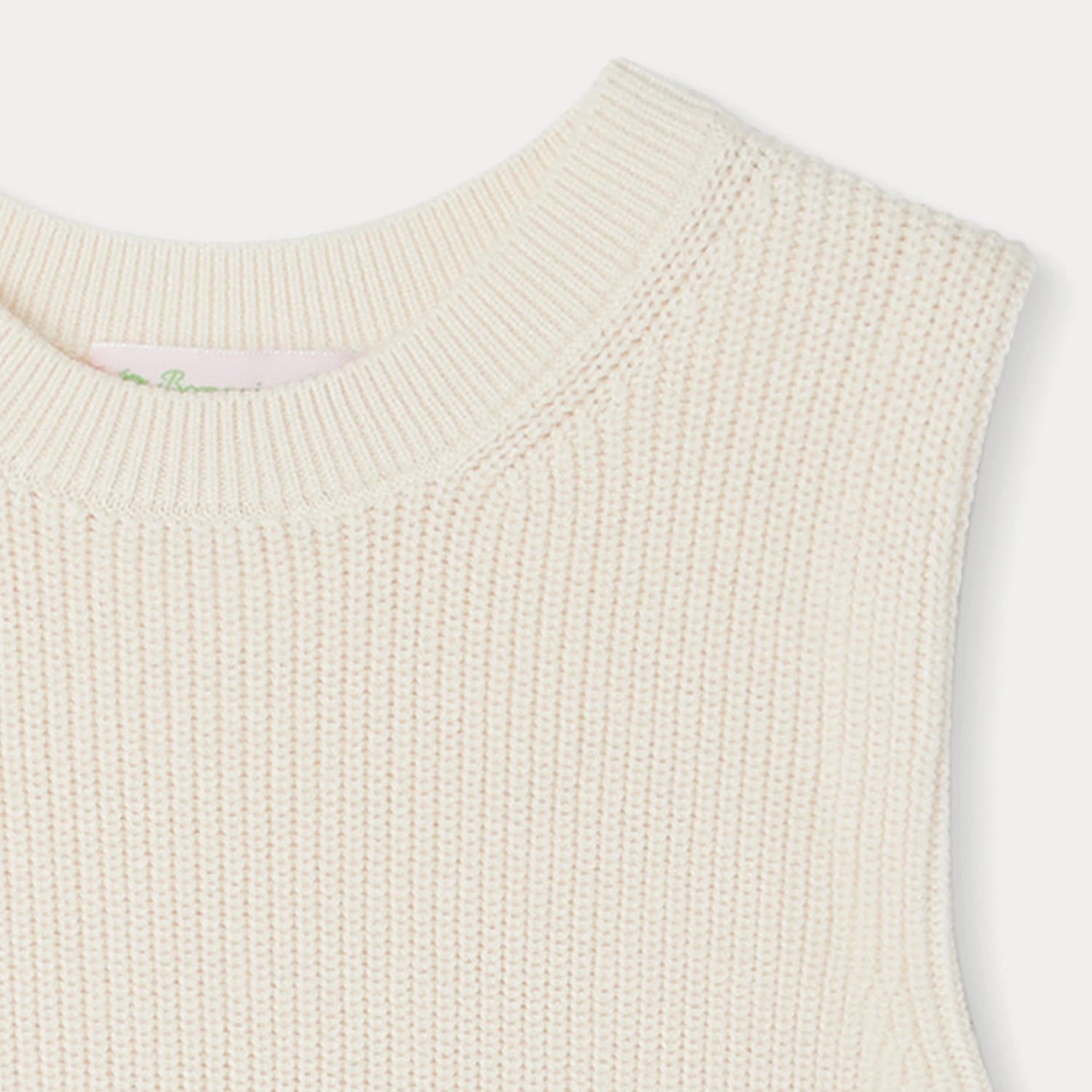 Girls White Cotton Vest