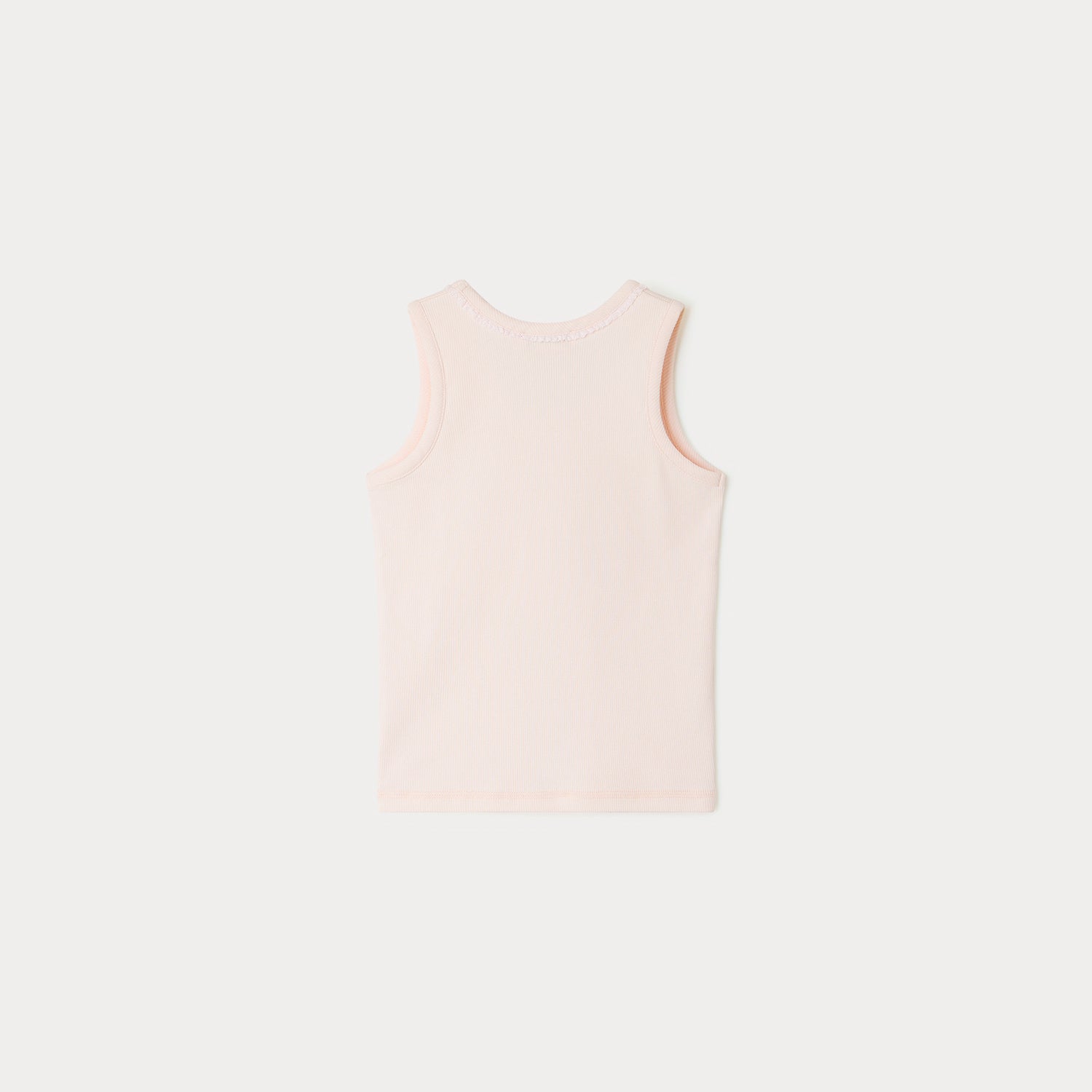 Girls Pale Pink Cotton Vest