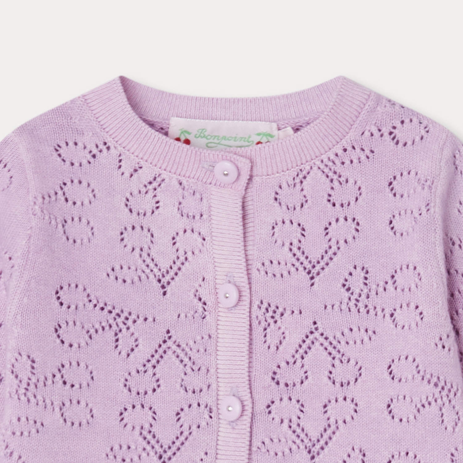 Baby Girls Lilac Cotton Cardigan