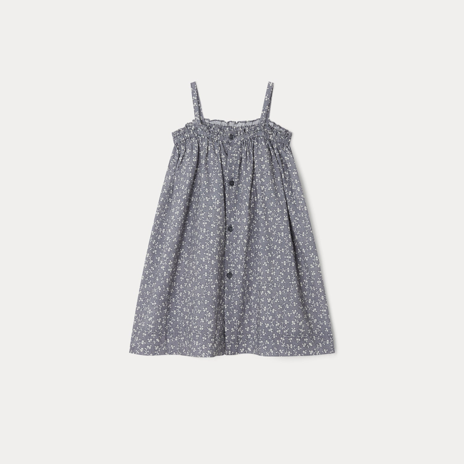 Baby Girls Blue Floral Cotton Top
