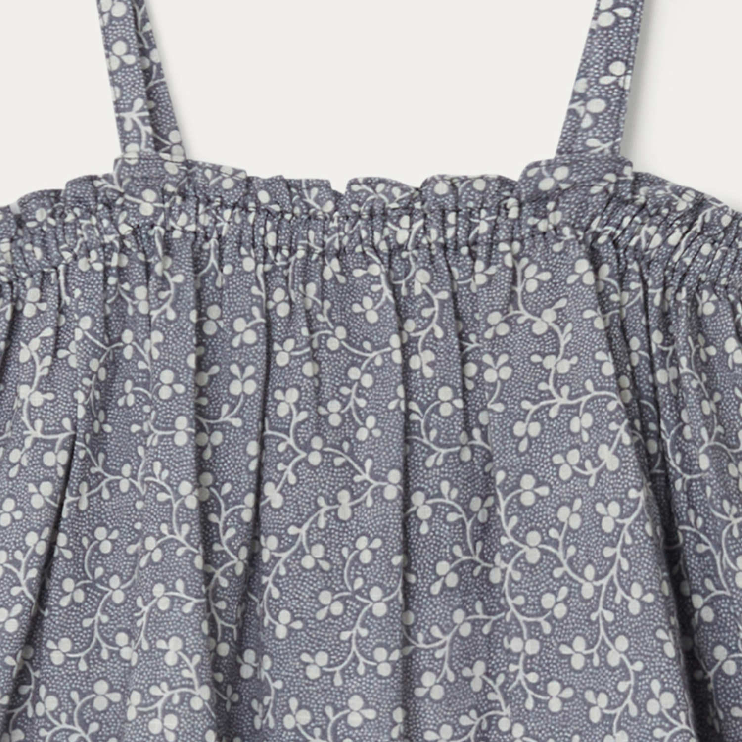Baby Girls Blue Floral Cotton Top