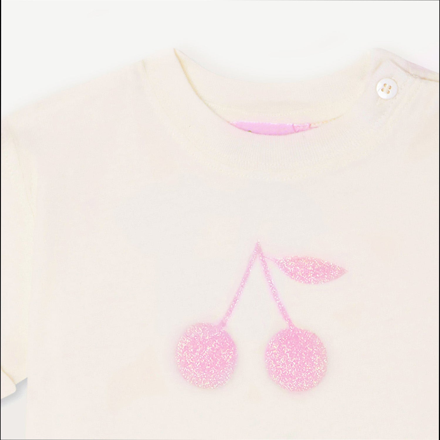 Baby Girls White Logo Cotton T-Shirt