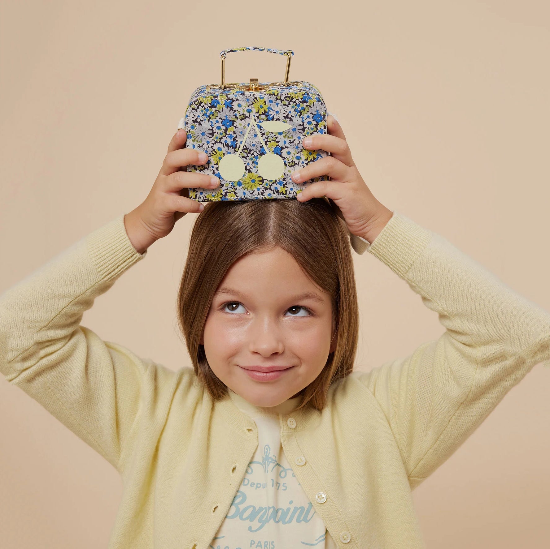 Girls Blue Floral Handbag