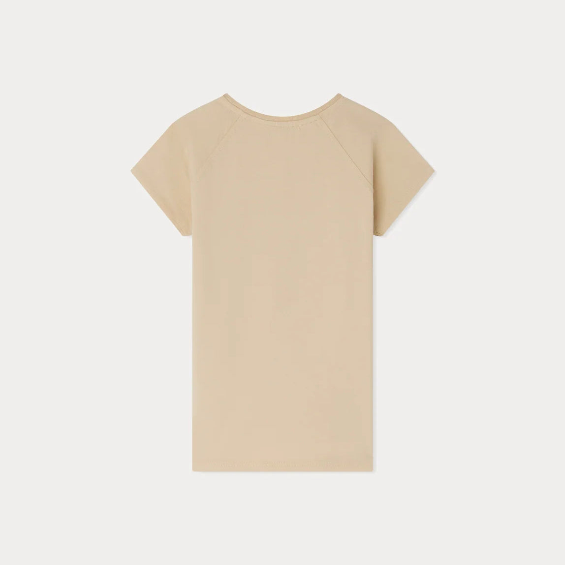 Girls Khaki Cotton T-Shirt