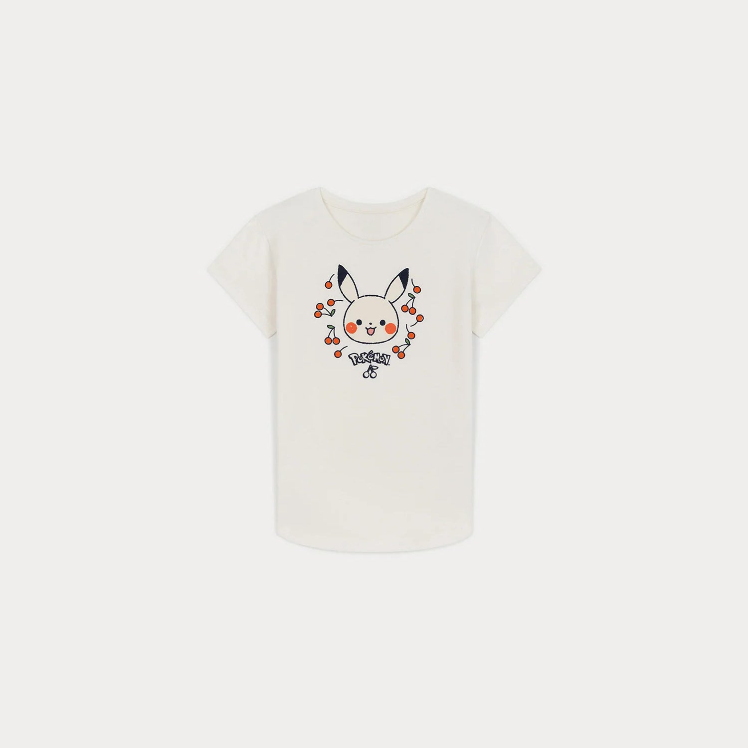 Girls White Cotton T-Shirt