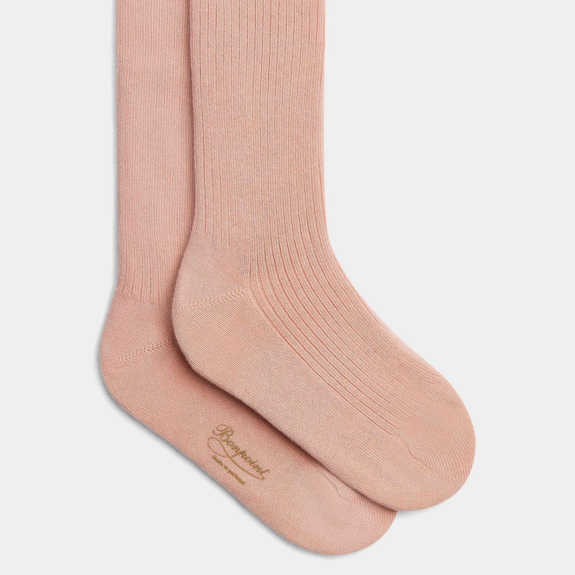 Girls Pink Cotton Socks