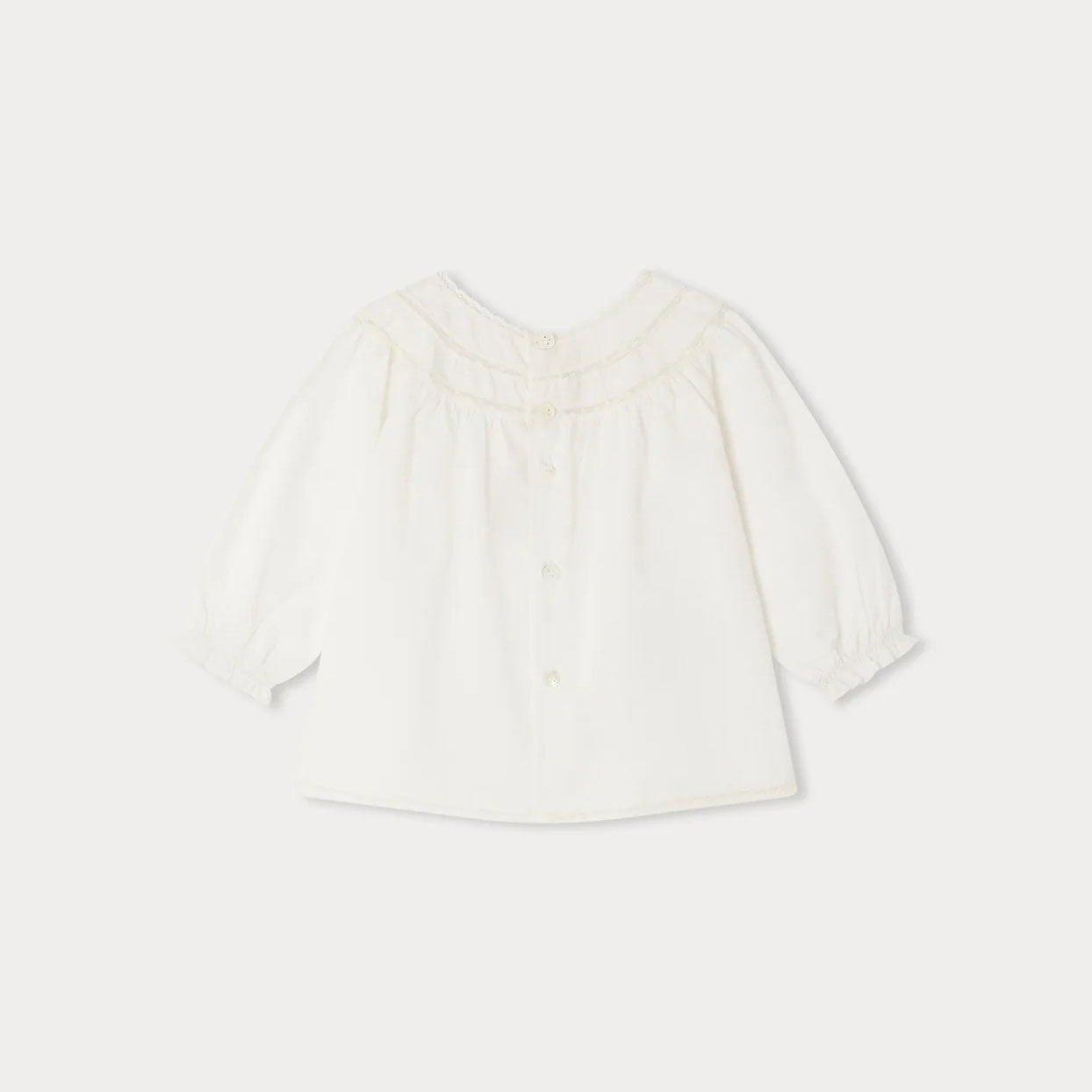 Baby Girls White Cotton Top