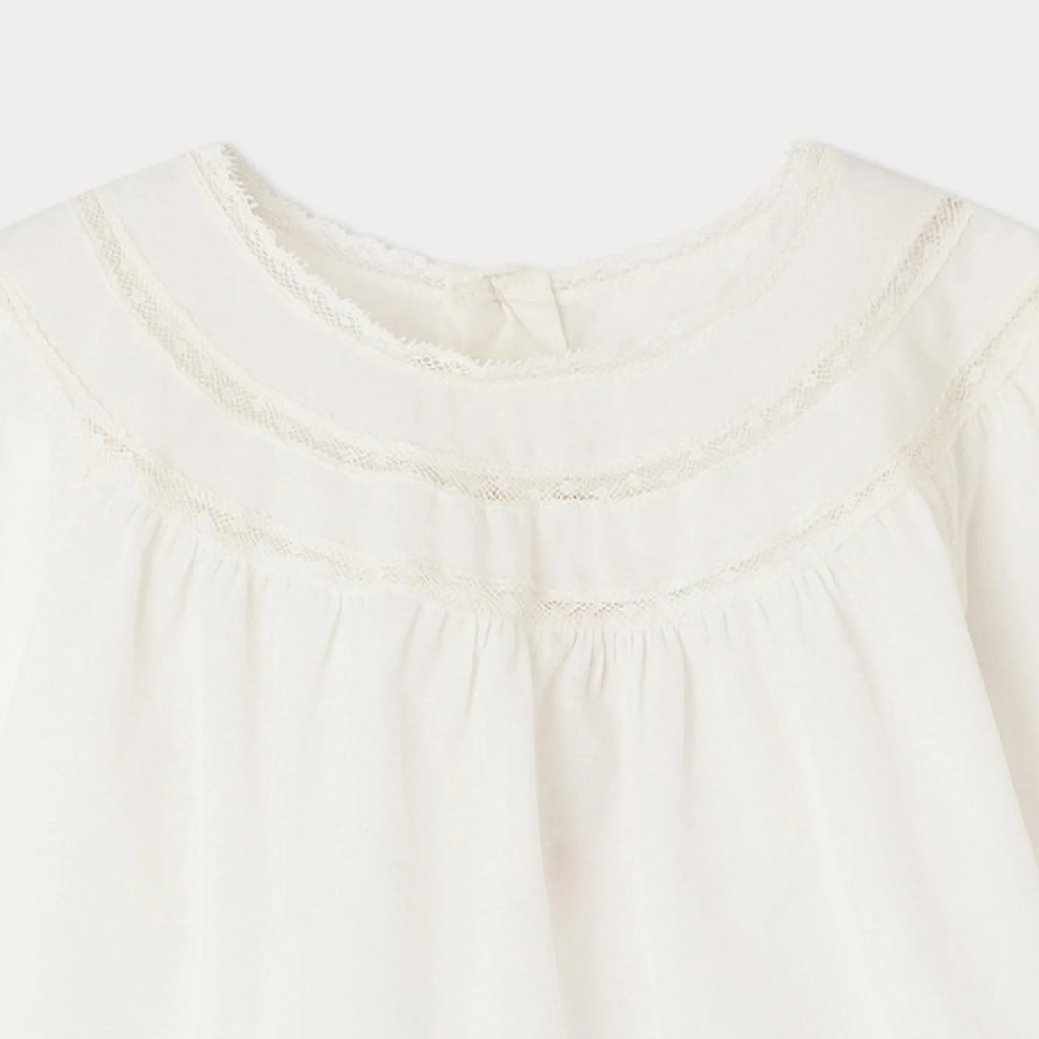 Baby Girls White Cotton Top