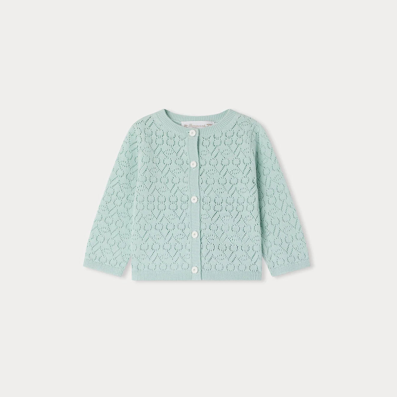 Baby Girls Cyan Cotton Cardigan