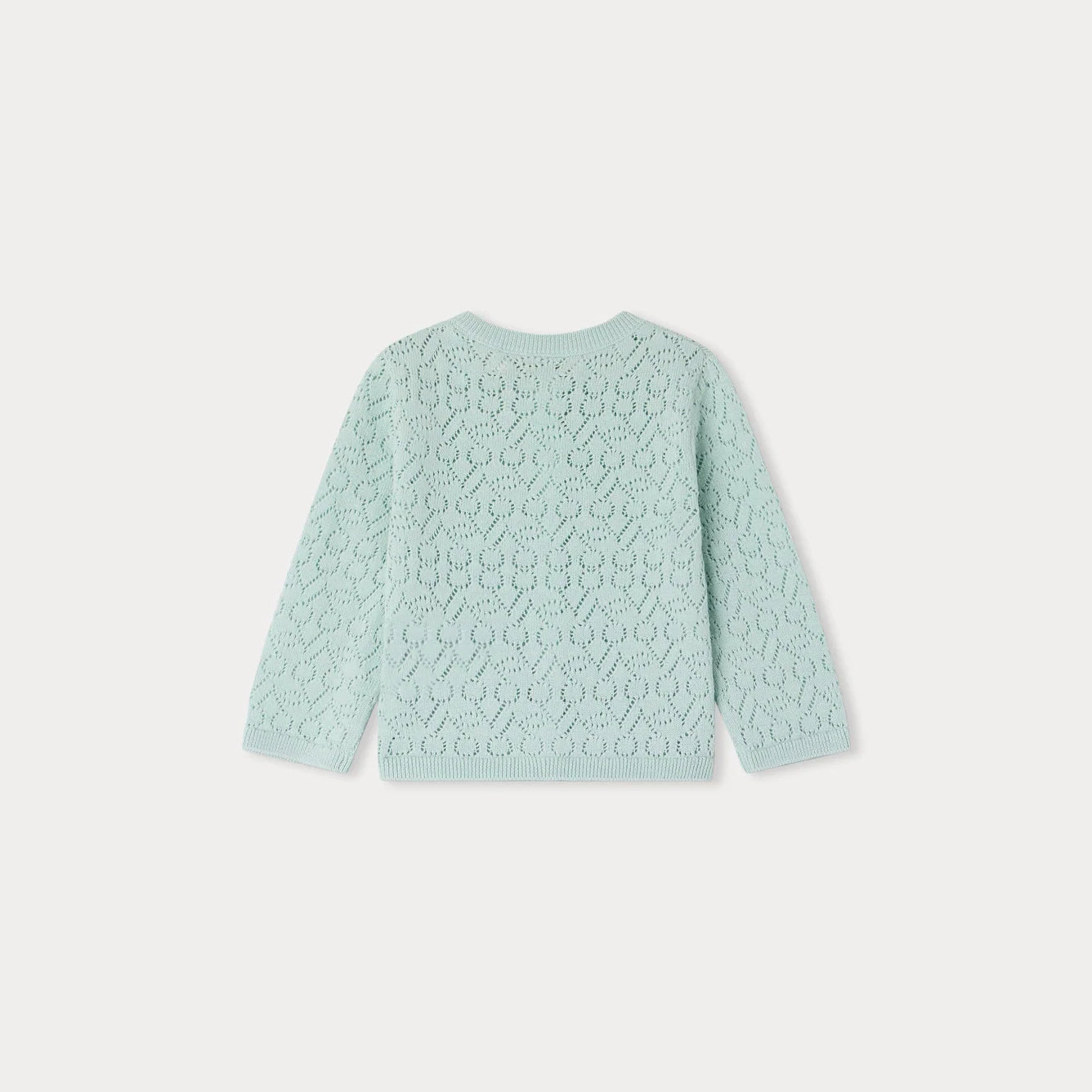 Baby Girls Cyan Cotton Cardigan