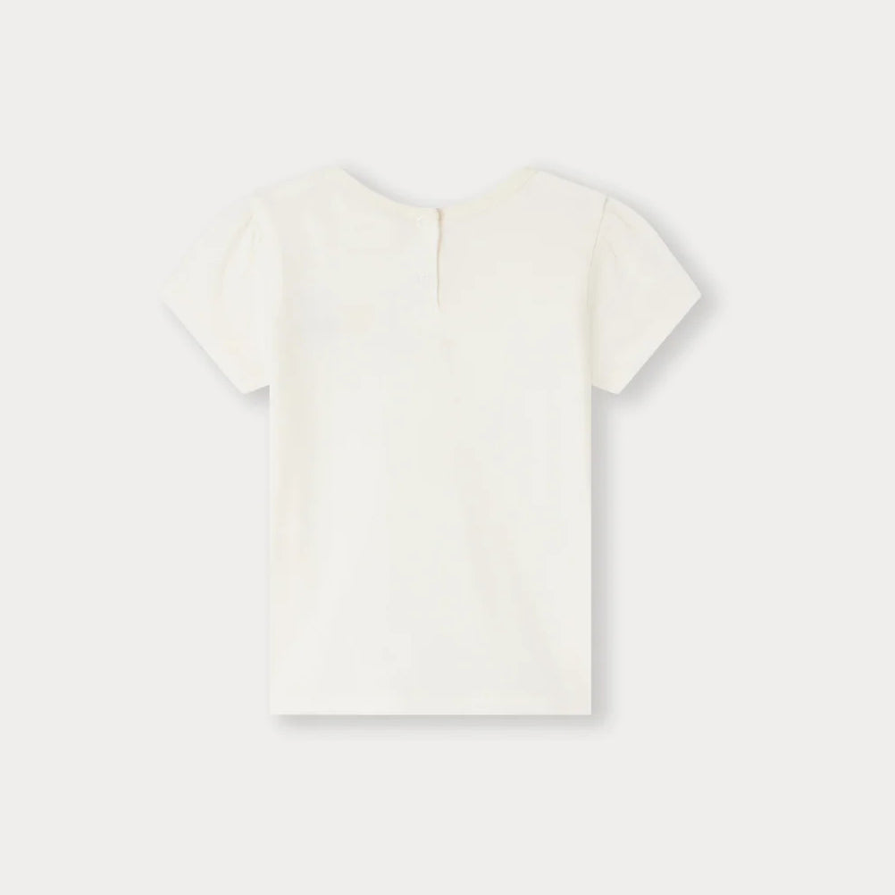 Baby Girls White Cotton T-Shirt