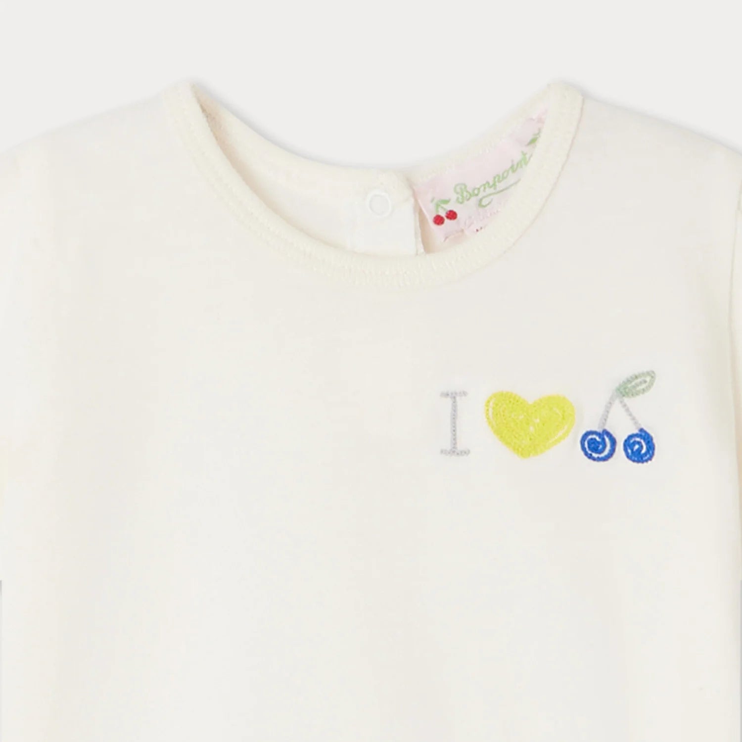 Baby Girls White Cotton T-Shirt