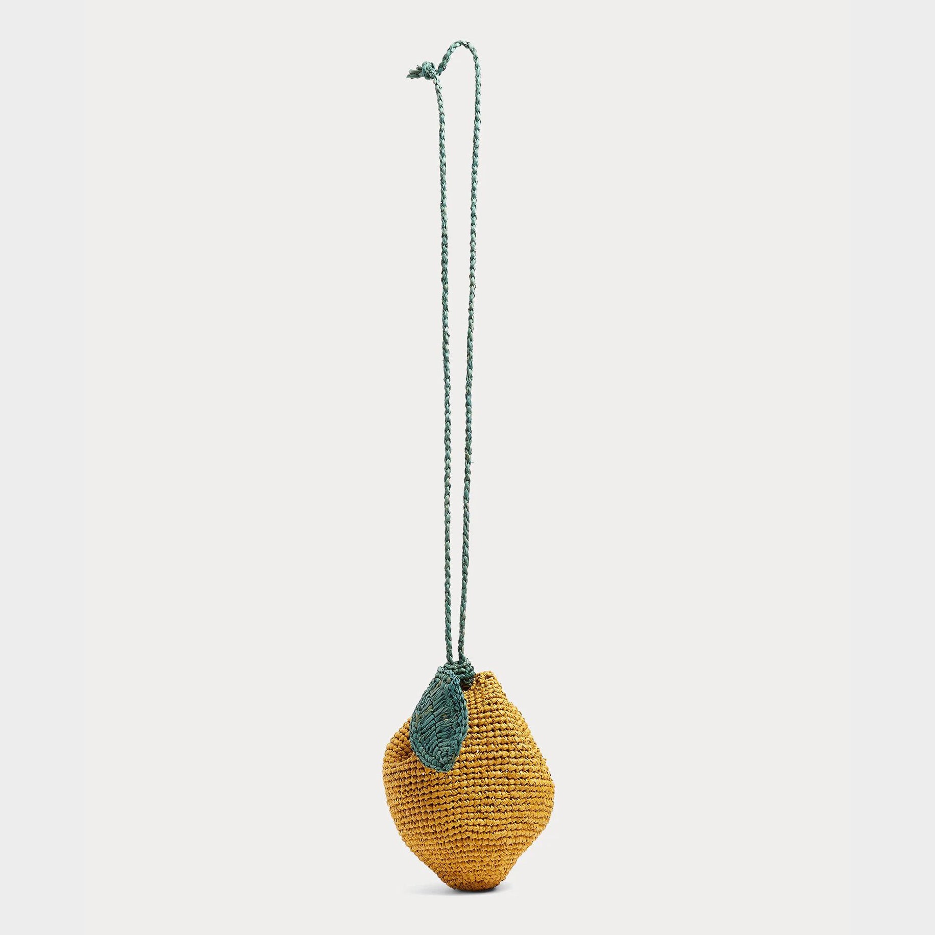 Girls Yellow Raffia Shoulder Bag(15x13cm)