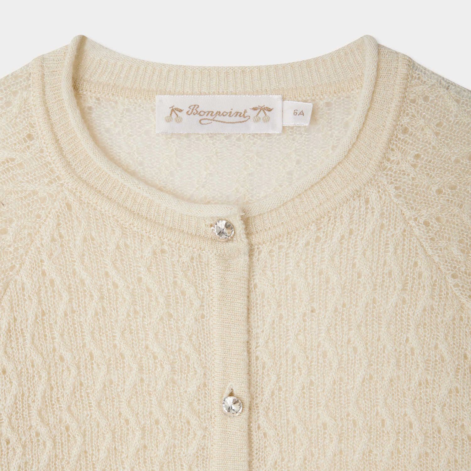 Girls White Knit Cardigan