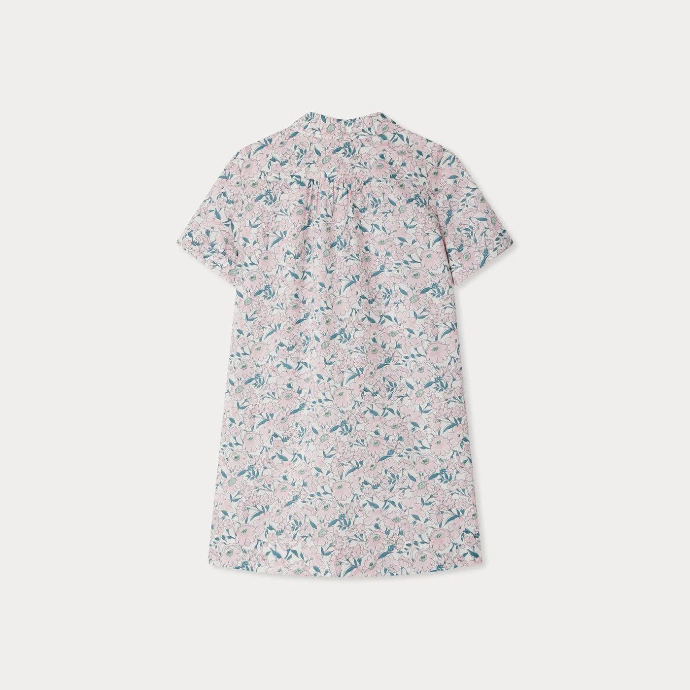 Girls Pale Pink Flower Cotton Dress