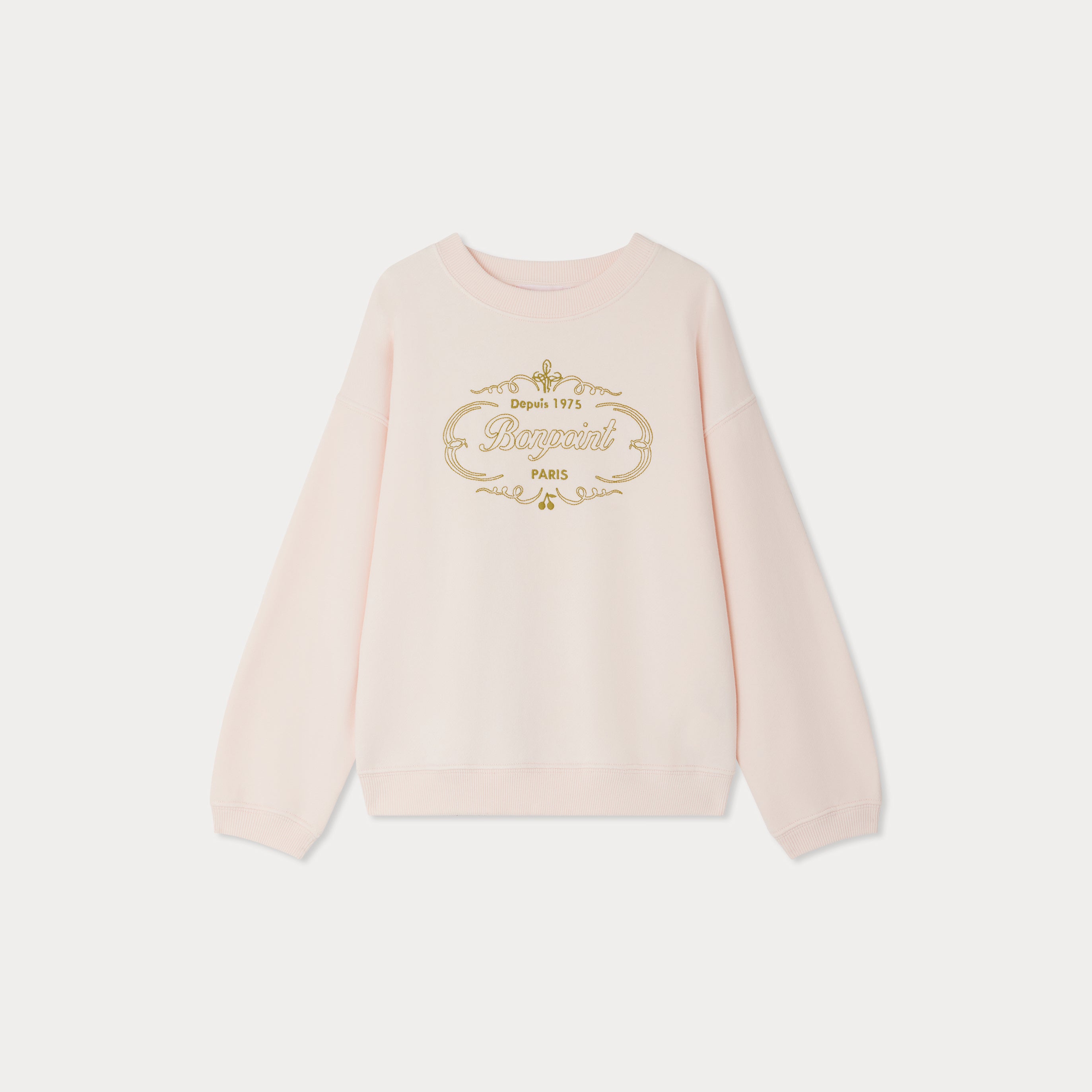 Girls Rose Logo Cotton Sweatshirt