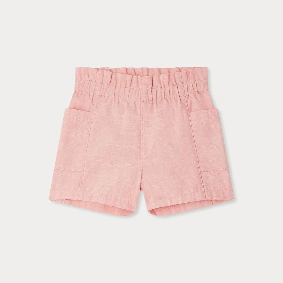 Baby Girls Pink Cotton Shorts
