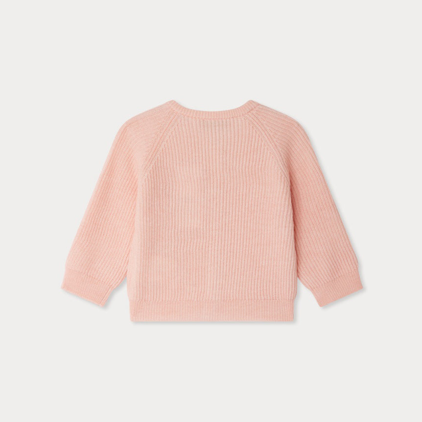 Baby Girls Pink Wool Cardigan