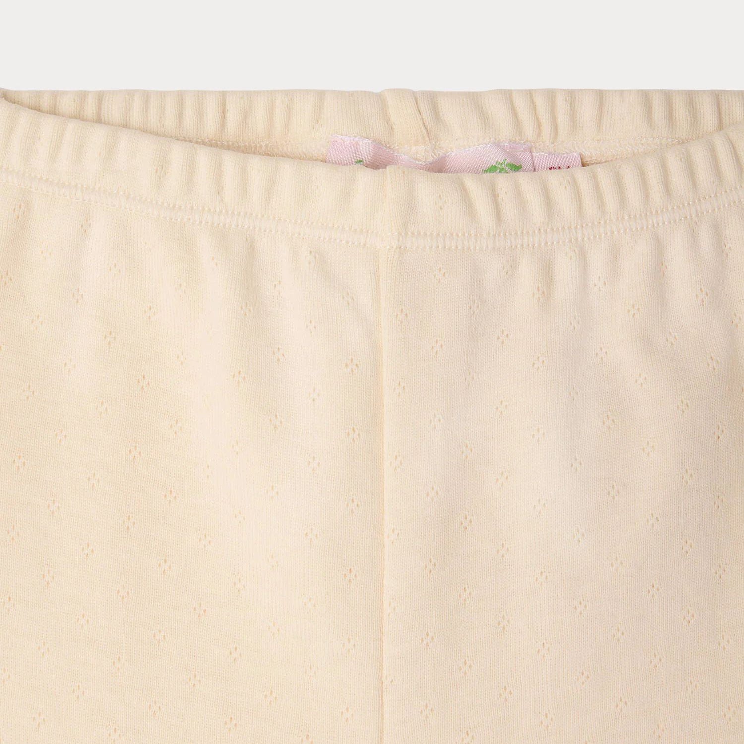 Baby Girls Beige Cotton Leggings