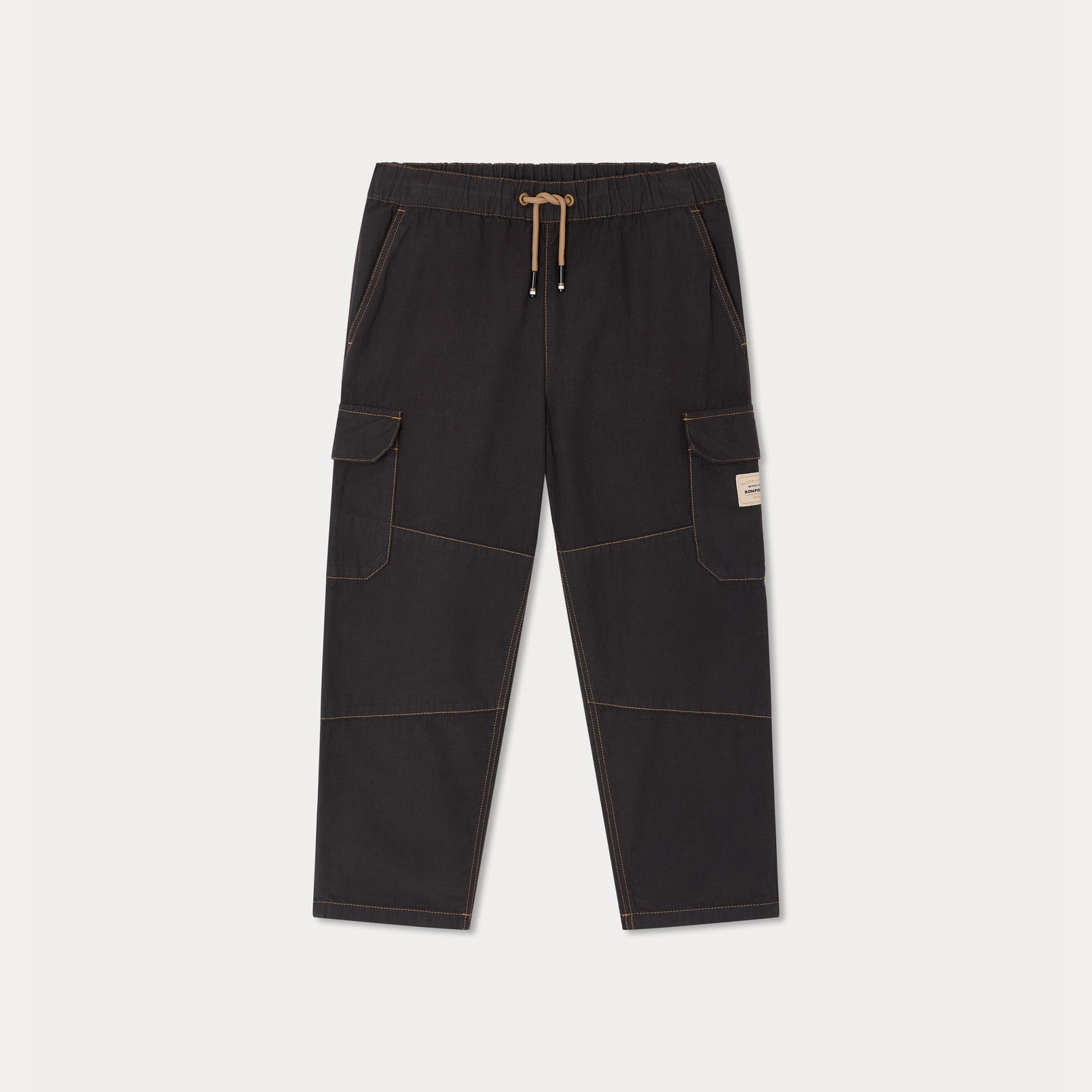 Boys Black Cotton Trousers