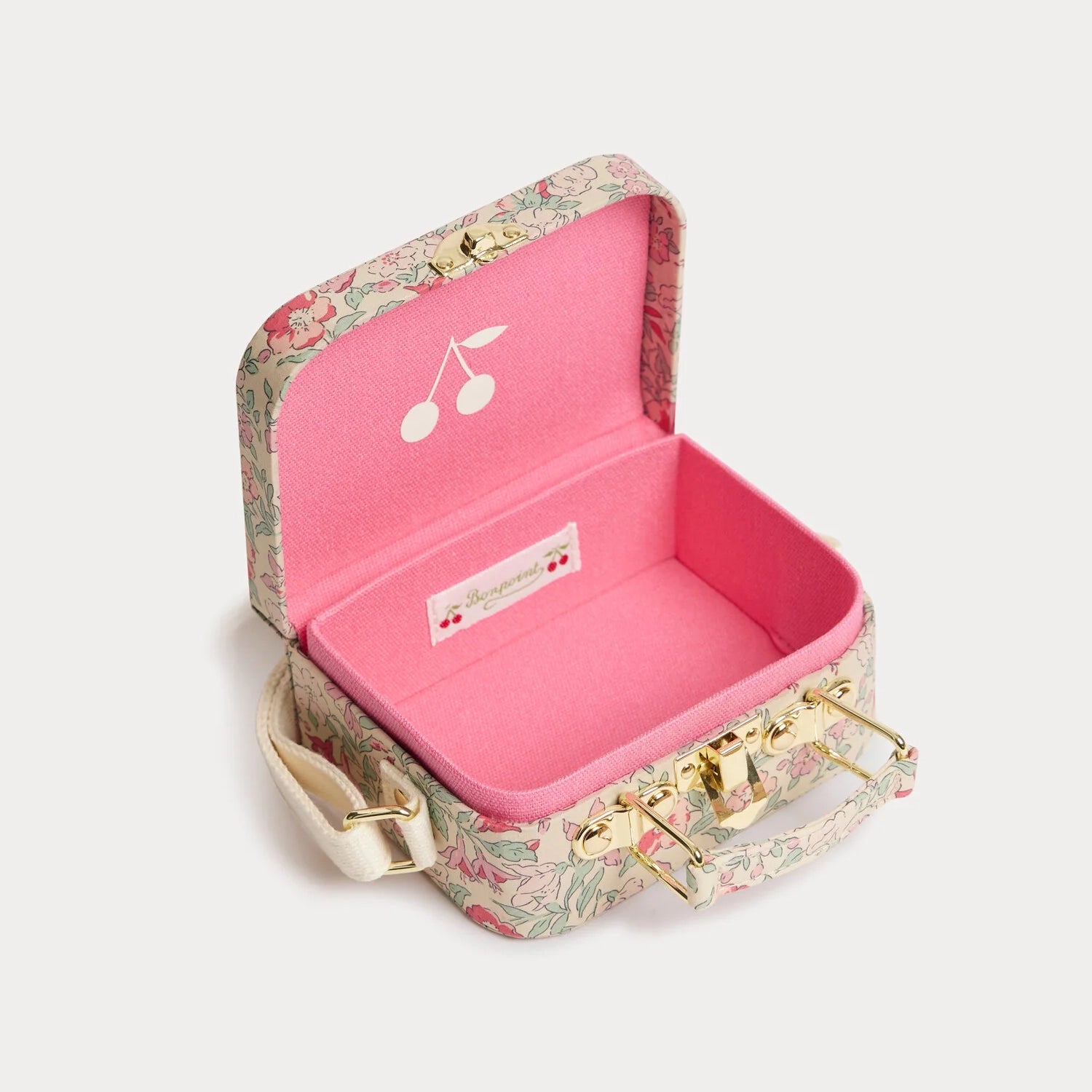 Girls Pink Floral Shoulder Bag(12.5 x 9.5 x 5.5 cm)