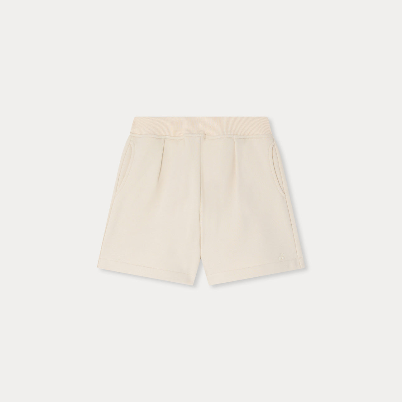 Girls White Cotton Shorts