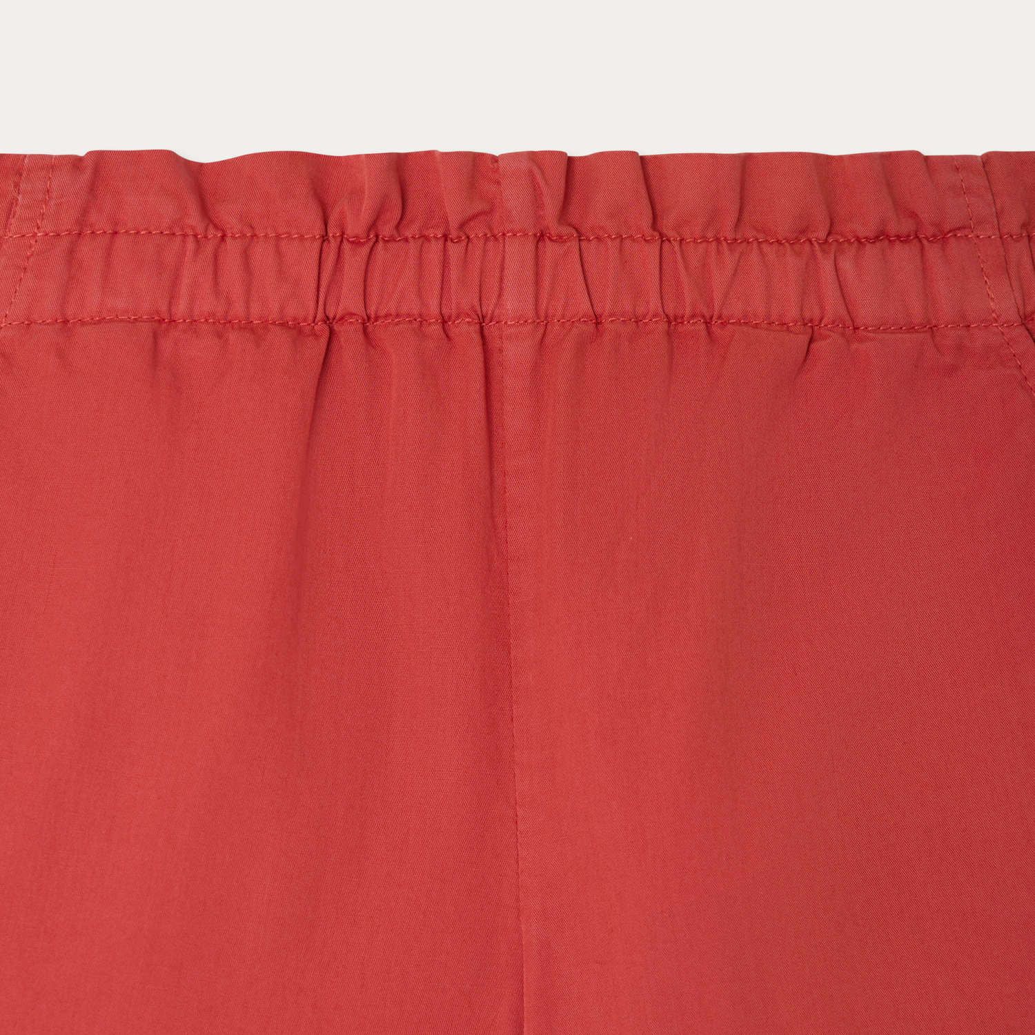 Girls Red Cotton Shorts