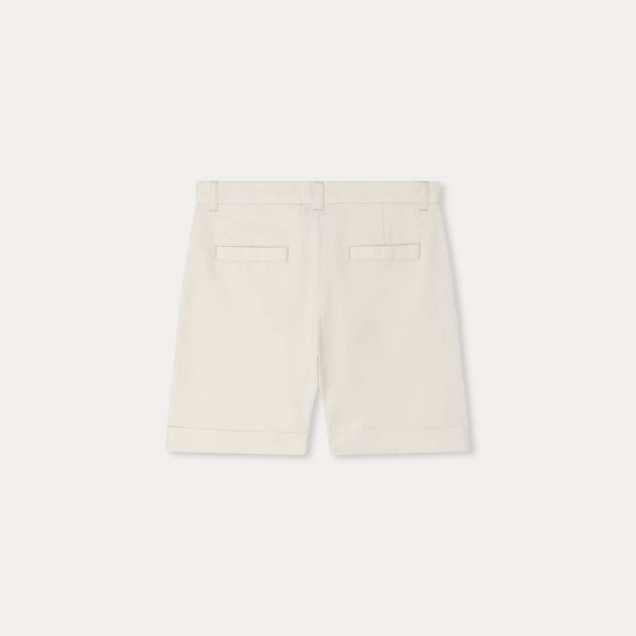 Girls White Cotton Shorts