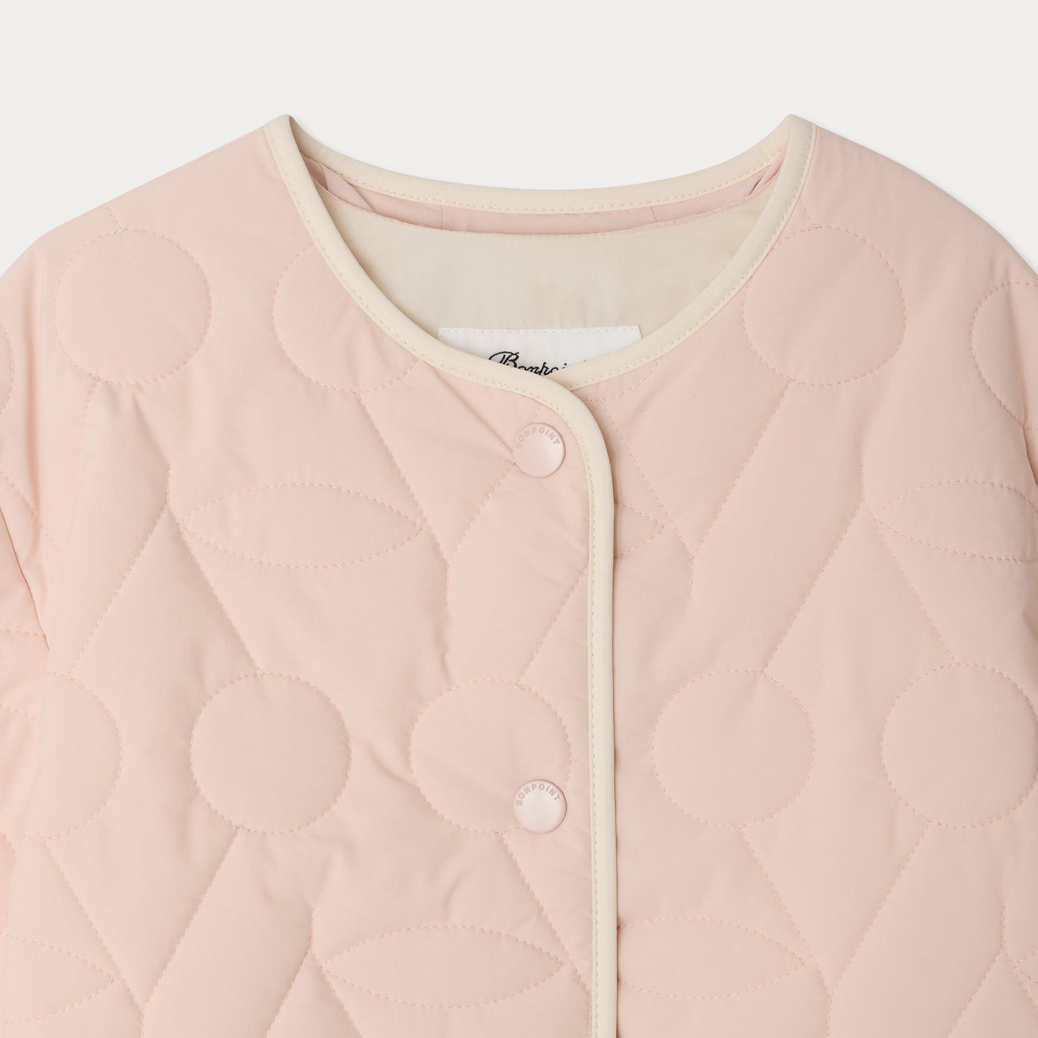 Girls Light Pink Padded Jacket
